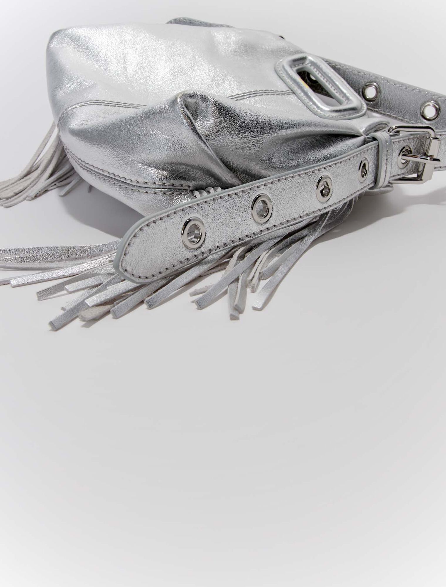 Metallic leather mini Miss M bag