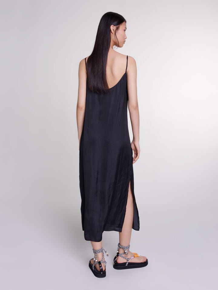 Long satin dress