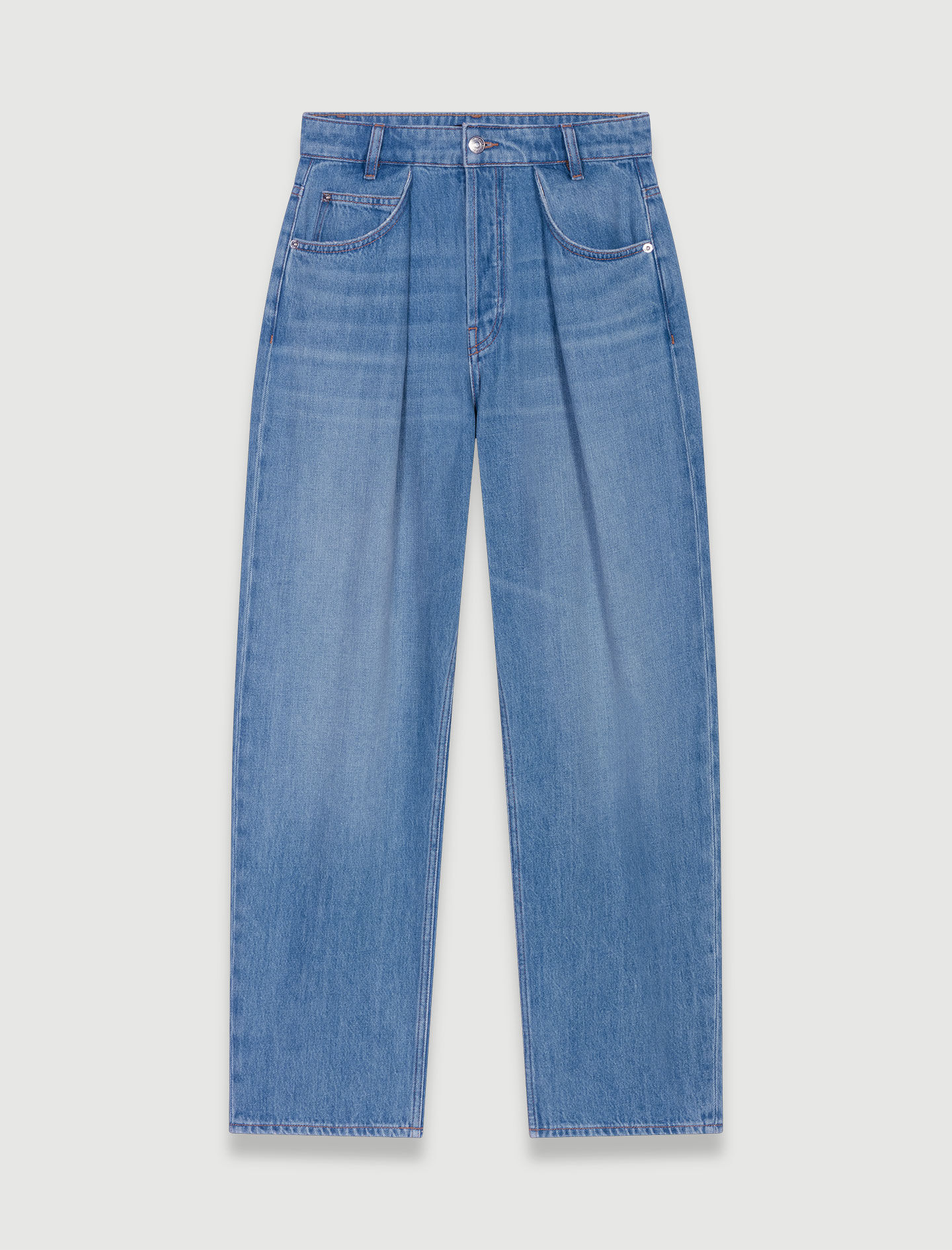 Straight, wide-leg jeans Blue For Women | Maje