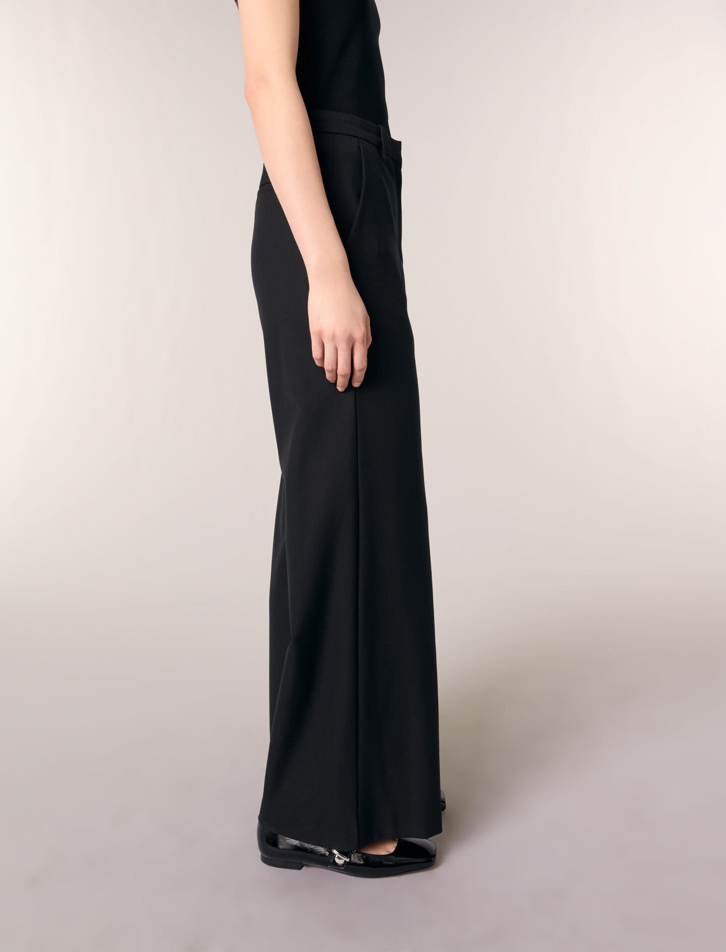 Flared trousers Black / Gray For Women | Maje
