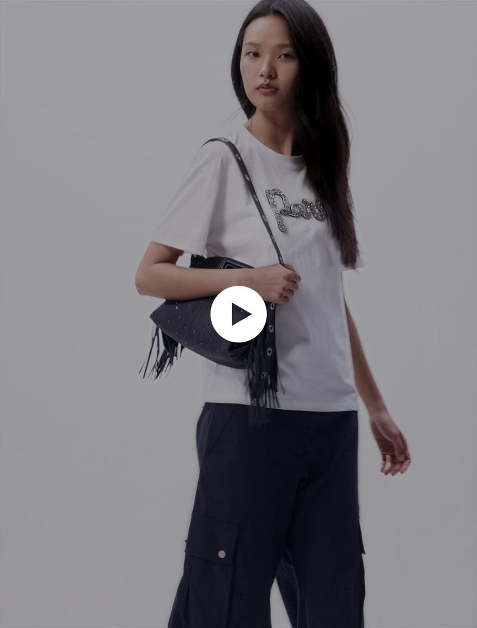 Paris rhinestone T-shirt