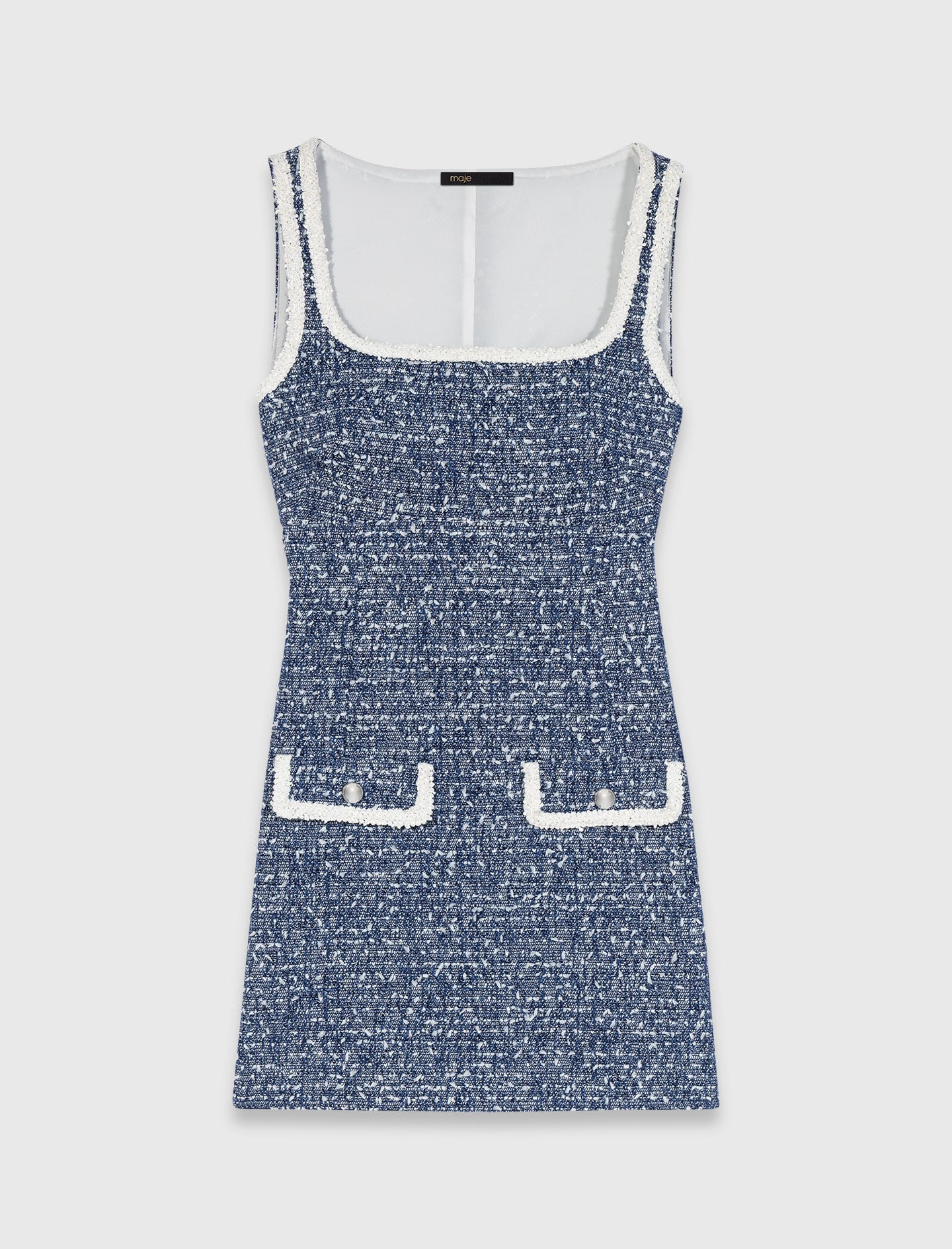 Short tweed dress Blue For Women | Maje