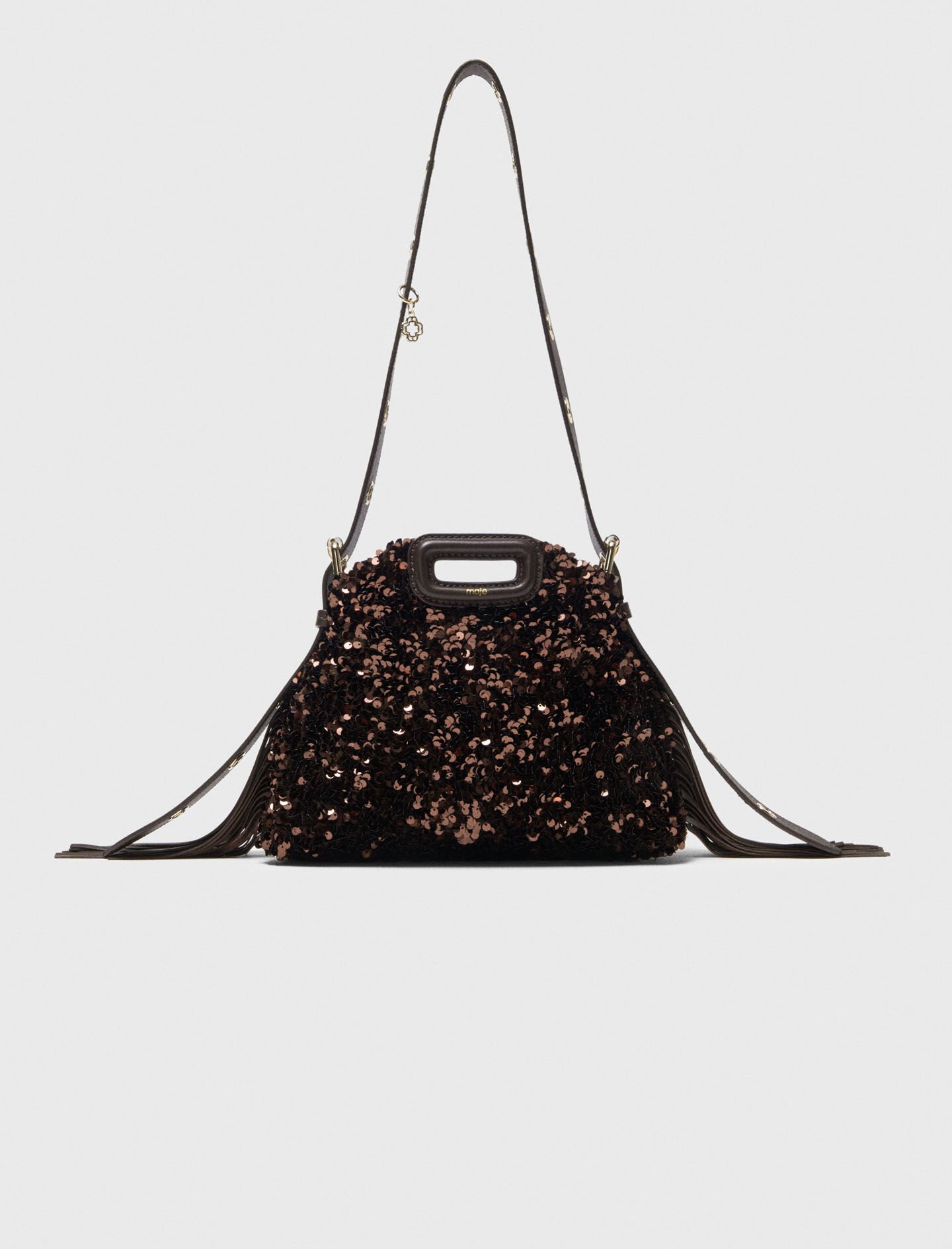Miss M mini sequinned bag Brown For Women | Maje