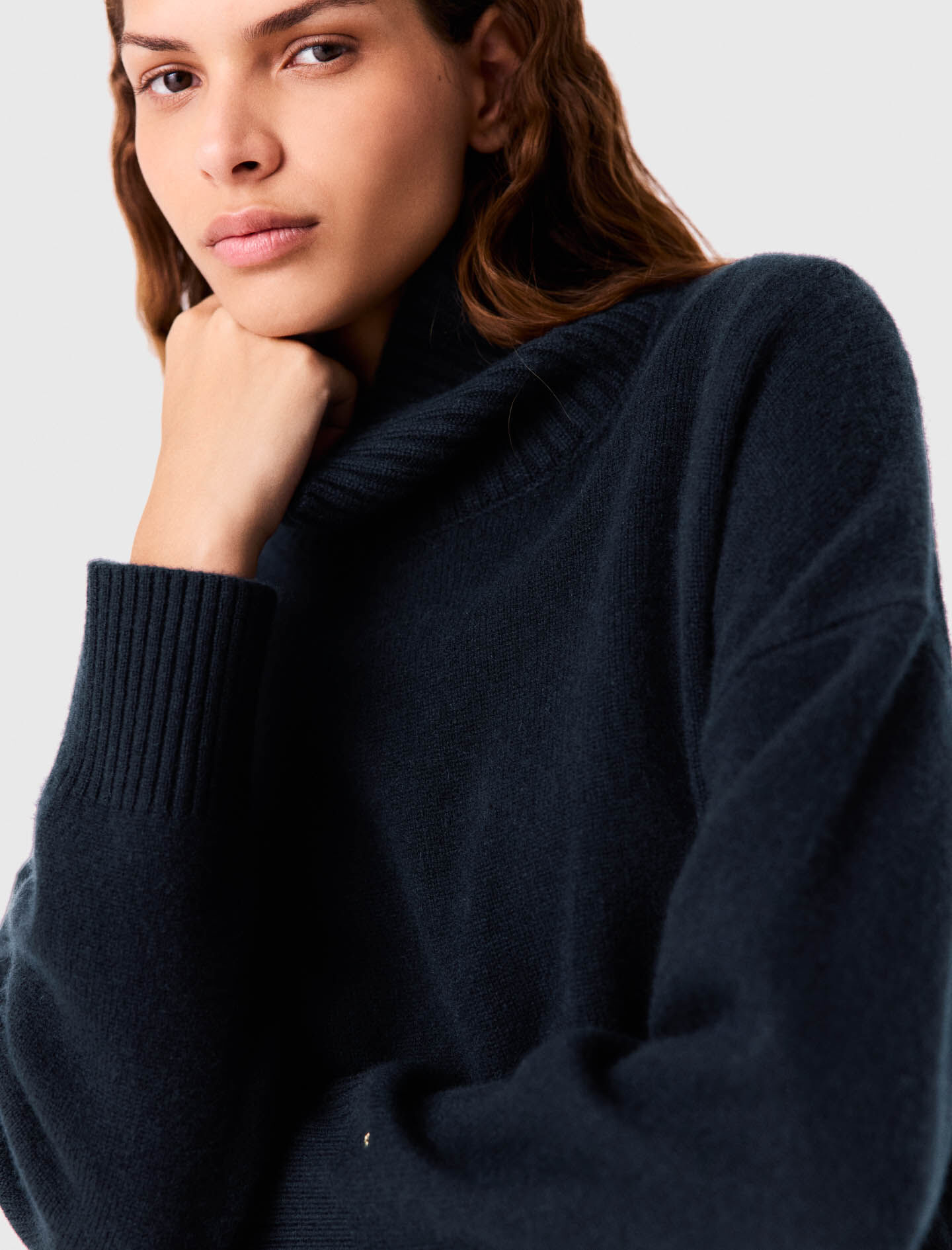 High-Neck Cashmere Sweater