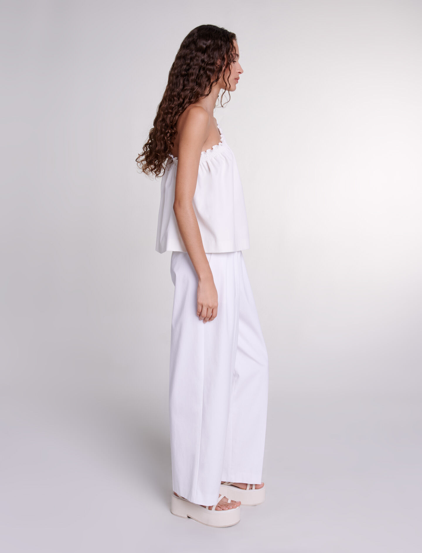 maje 2023 tops トップス Asymmetrical top White For Women | Maje