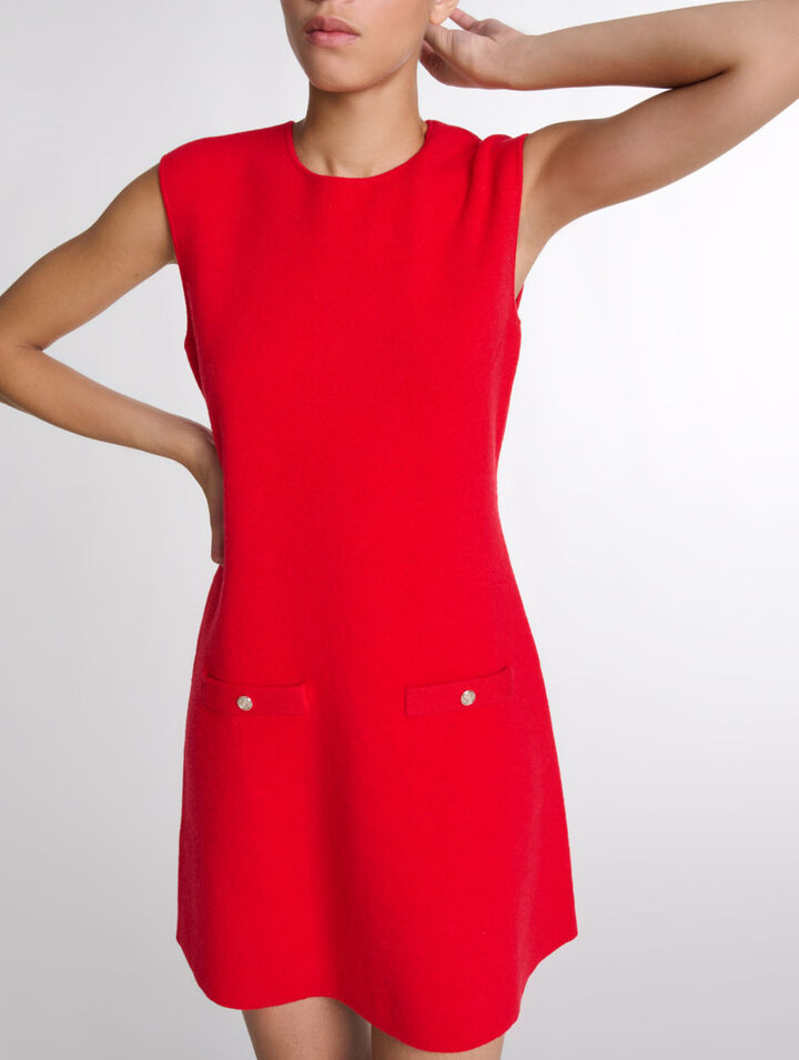 Knit 2-in-1 short dress