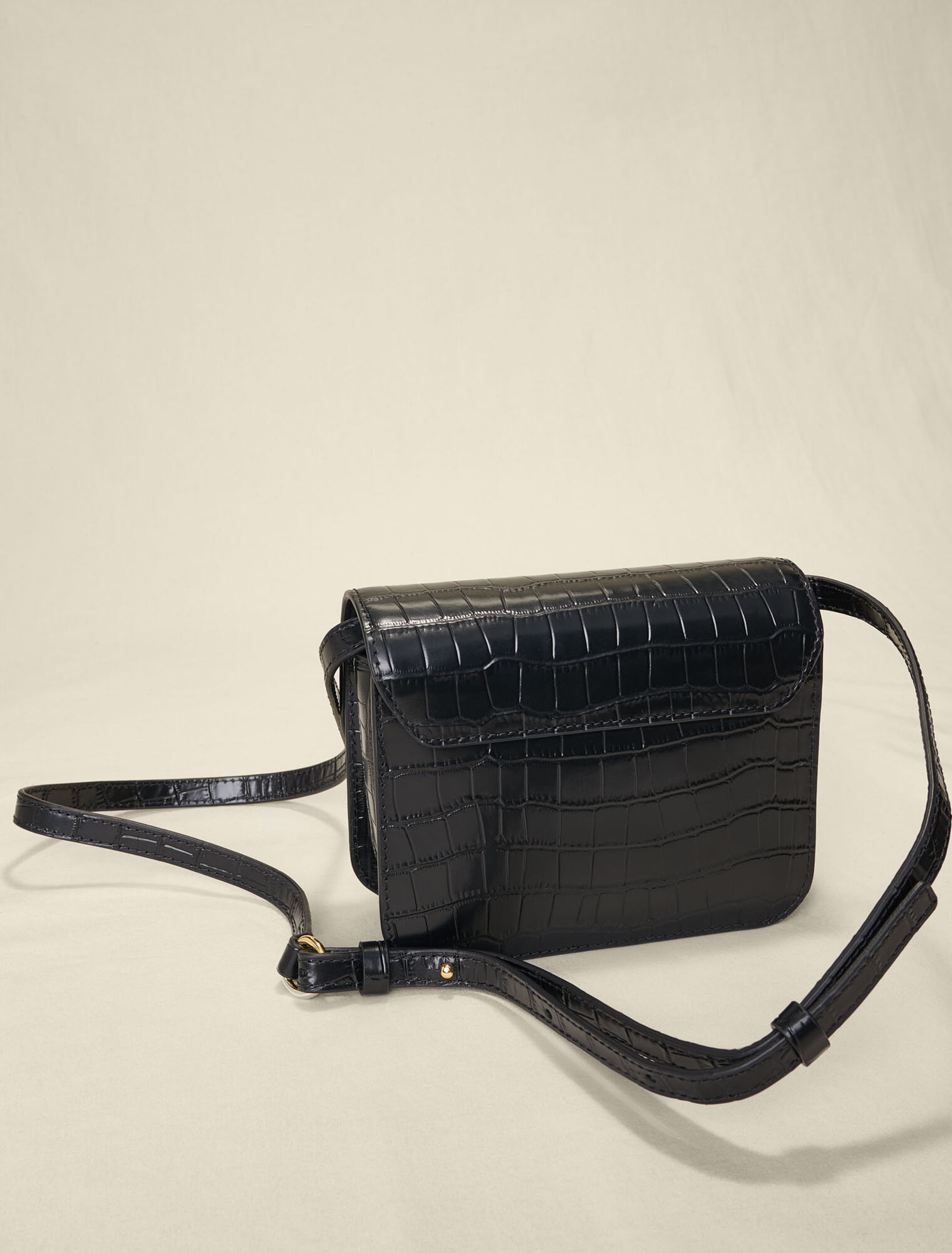 Croco-effect leather Clover bag