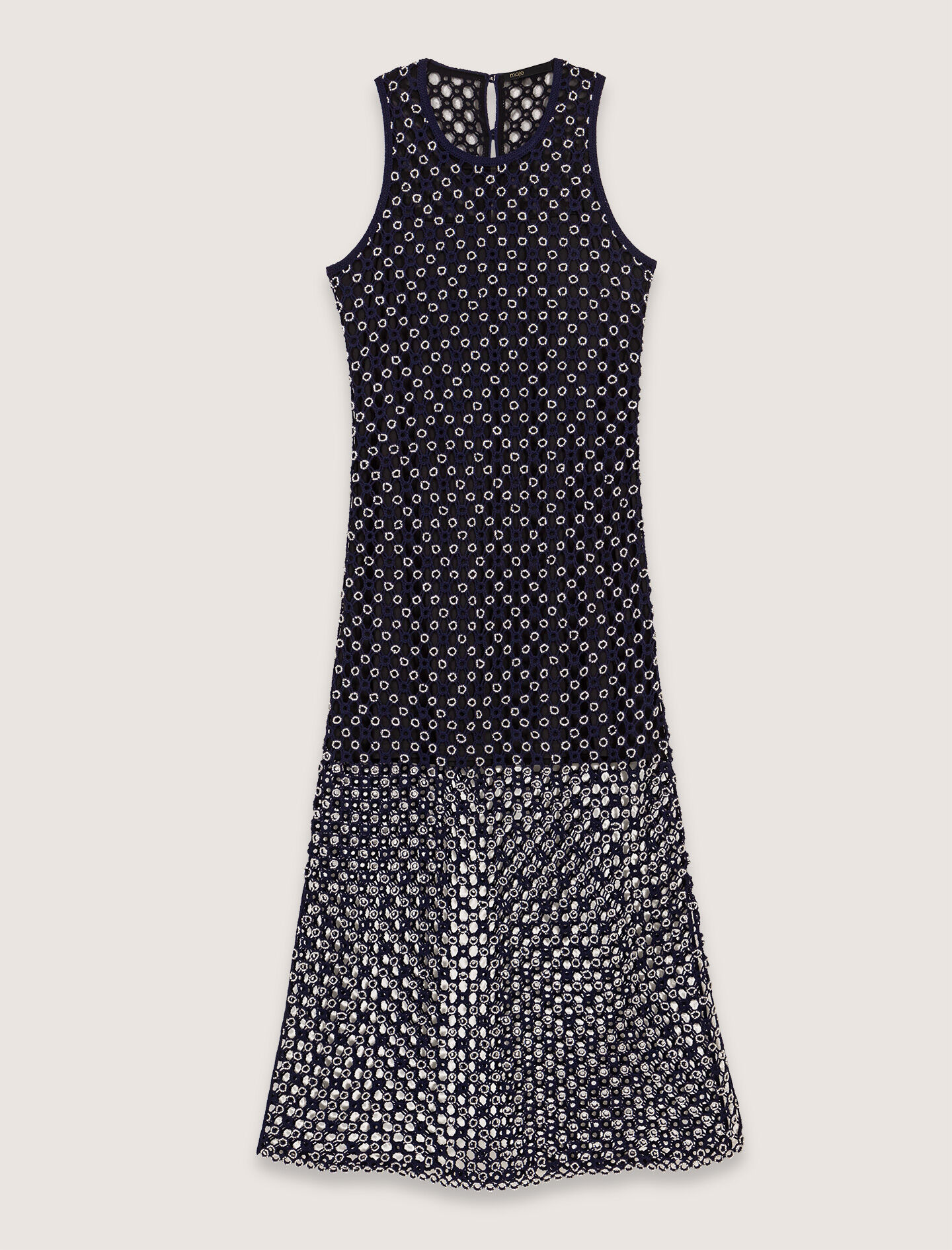 【送料無料】 Blue dress maxi crochet Beaded For Maje | Women テープ・マスキングテープ