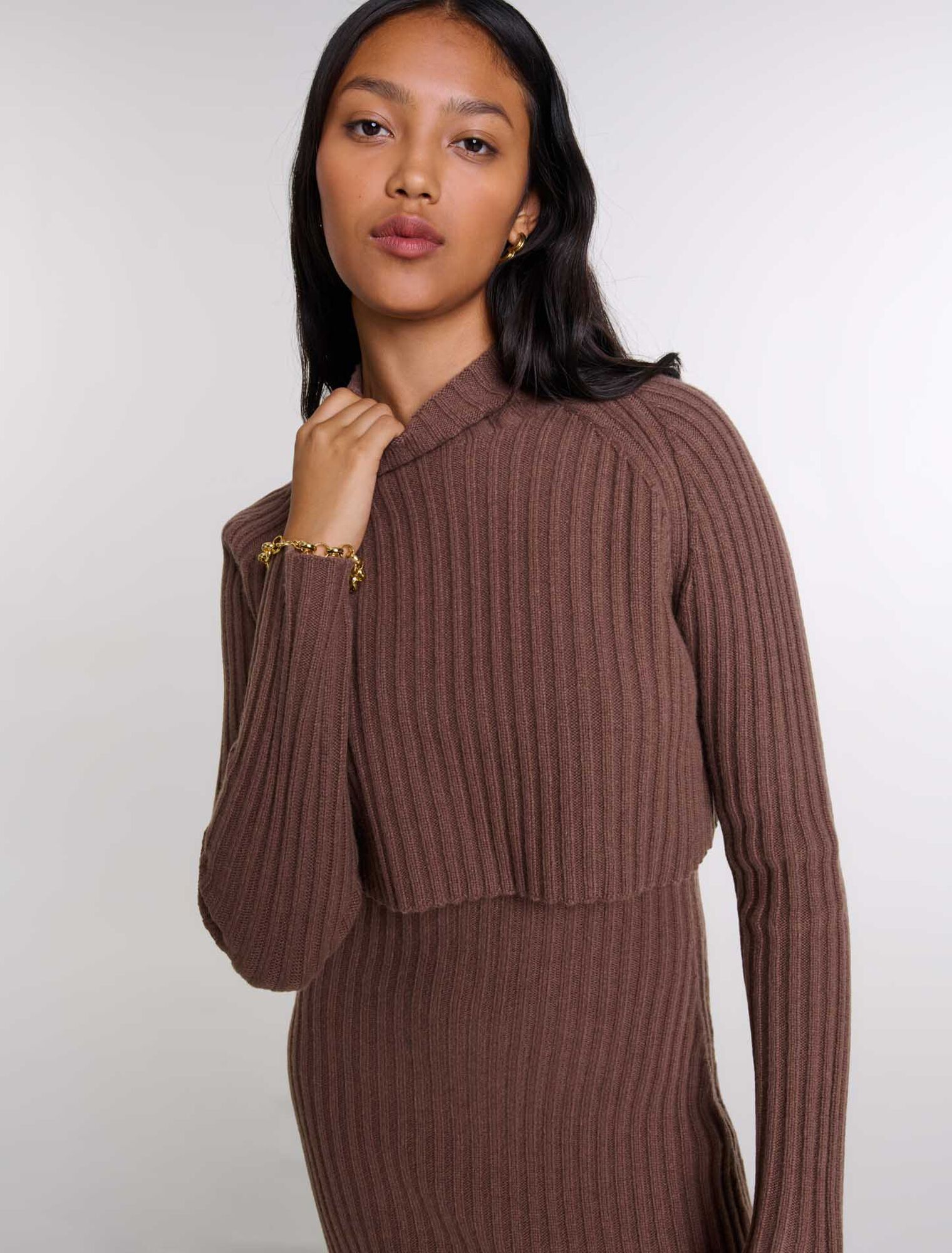 2-in-1 wool maxi dress