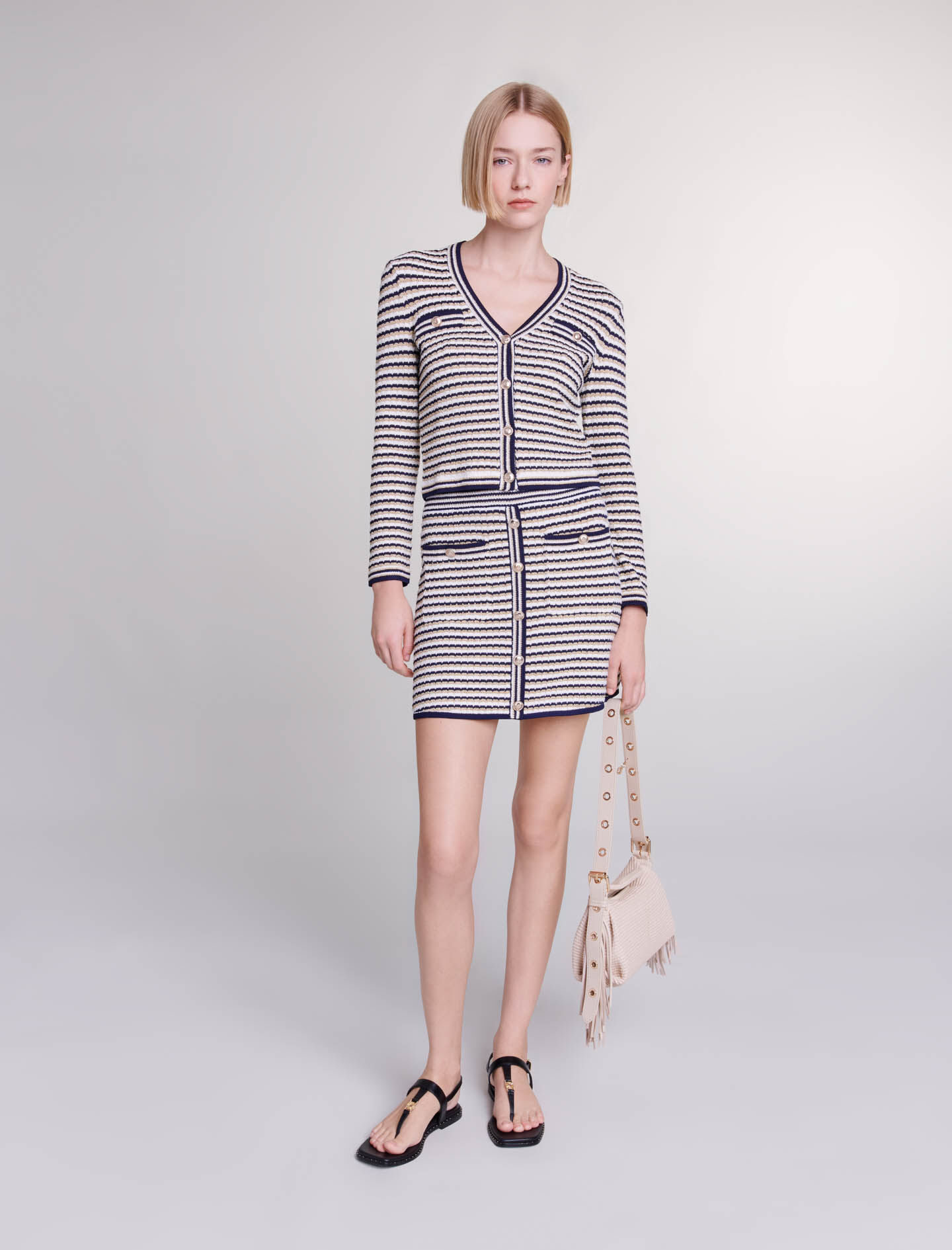 Knit cardigan Tricolor For Women Maje