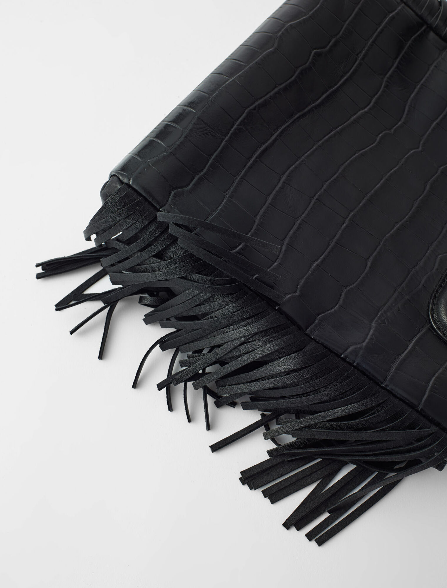 M bag in crocodile-effect leather