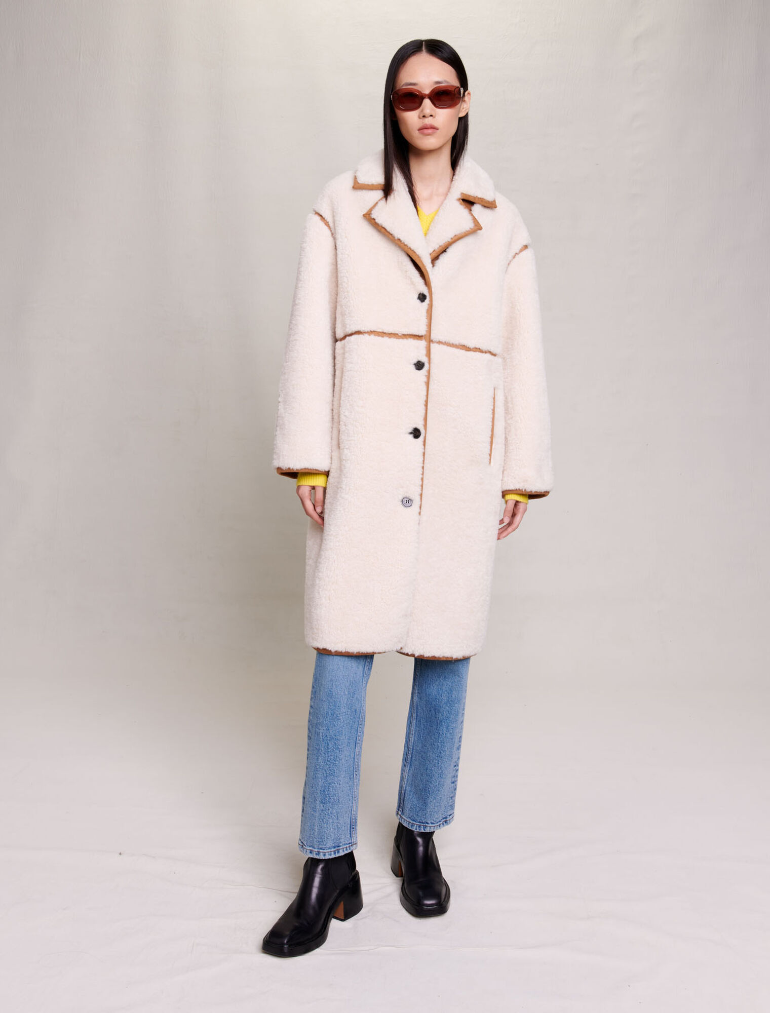 Long patchwork coat