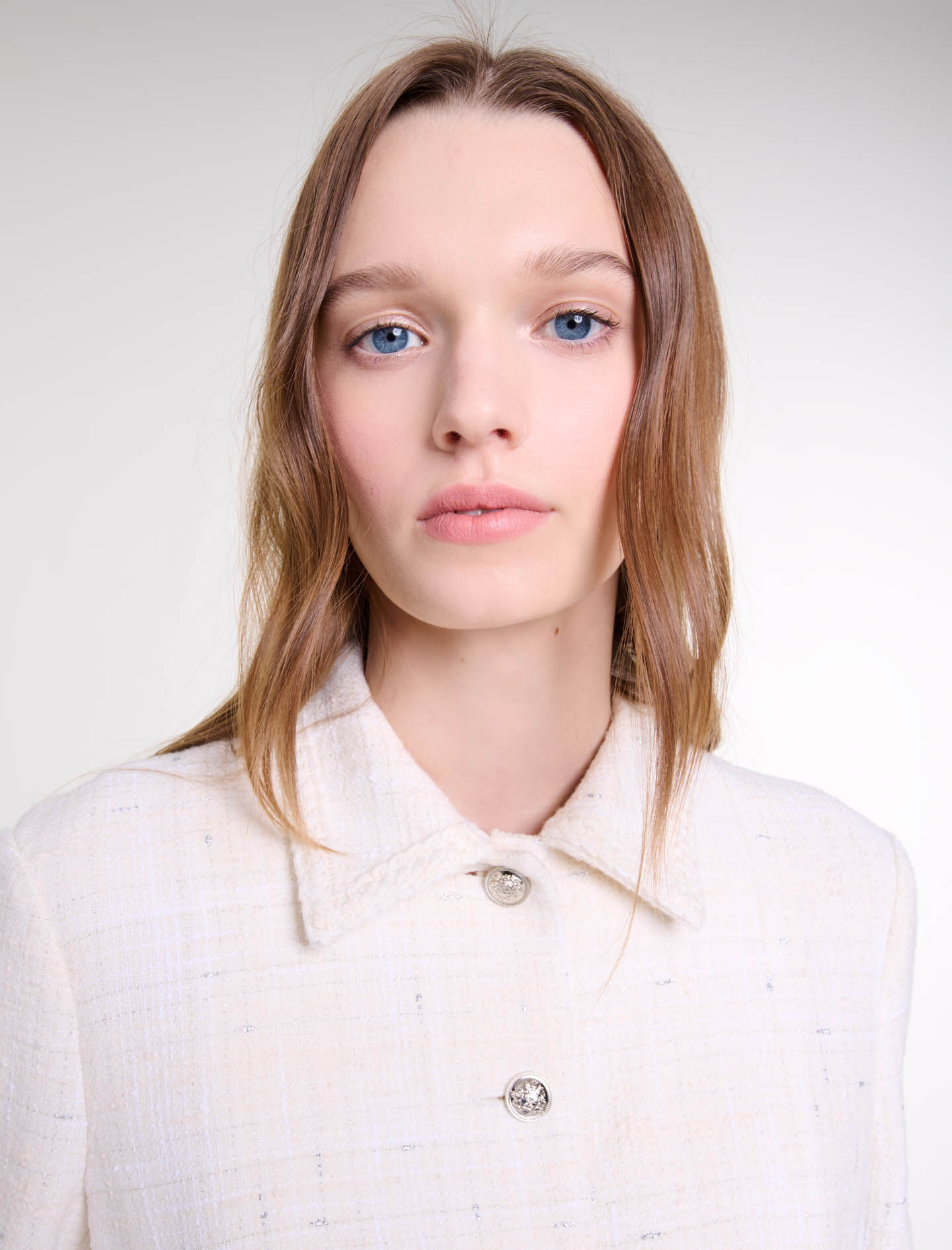 Short tweed dress White For Women | Maje