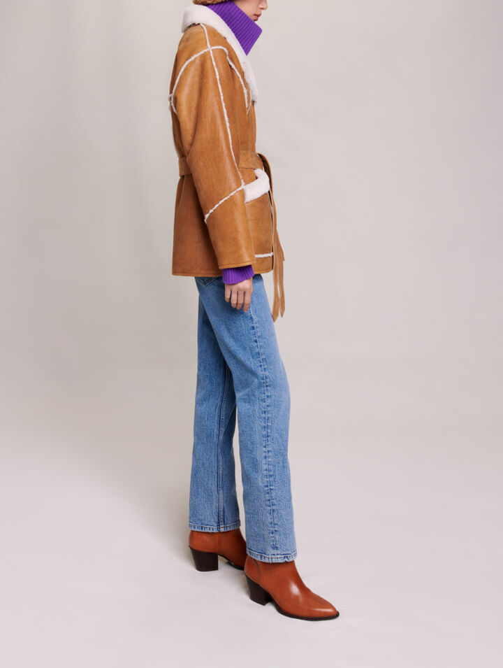 Short fleece coat
