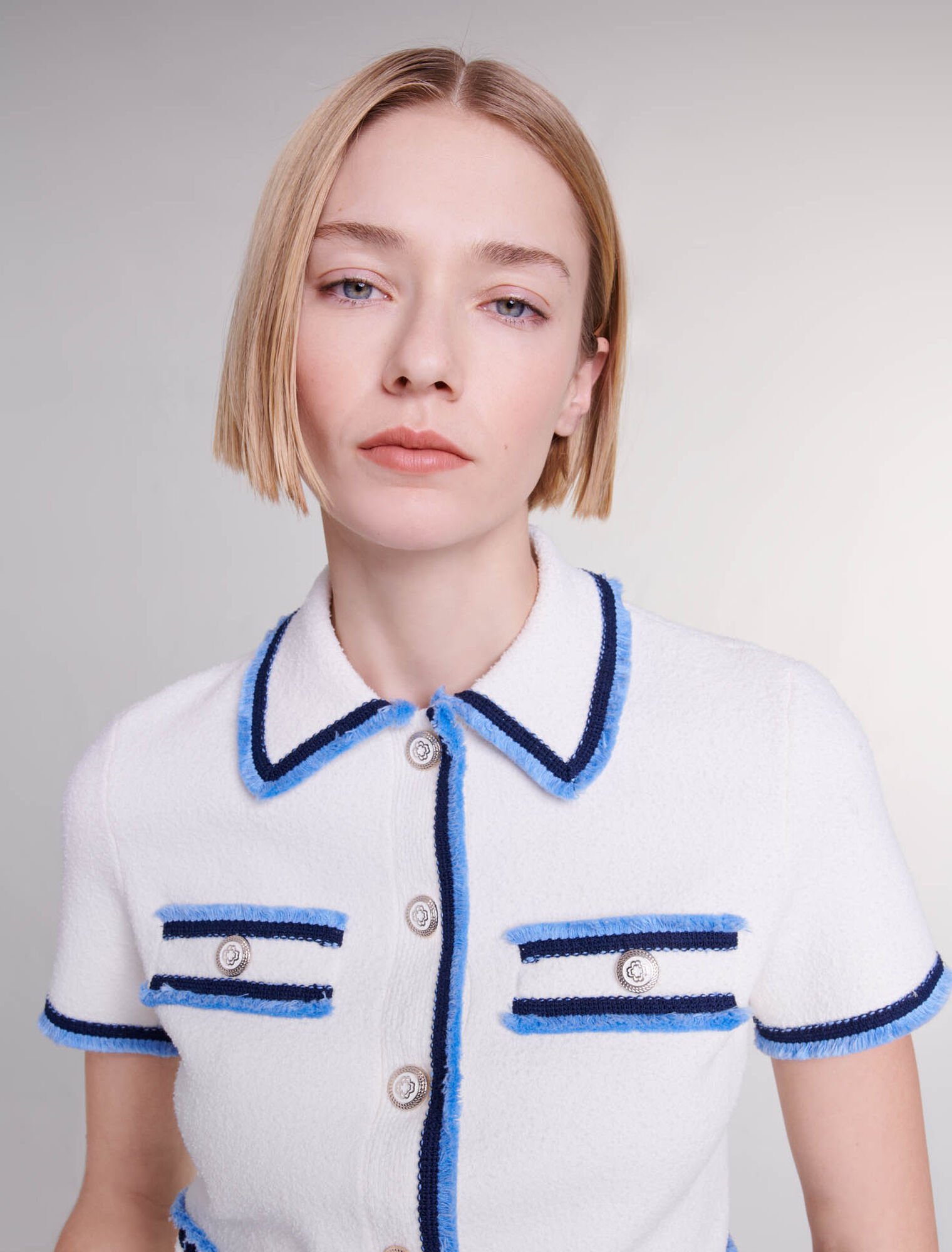 Terry knit cardigan