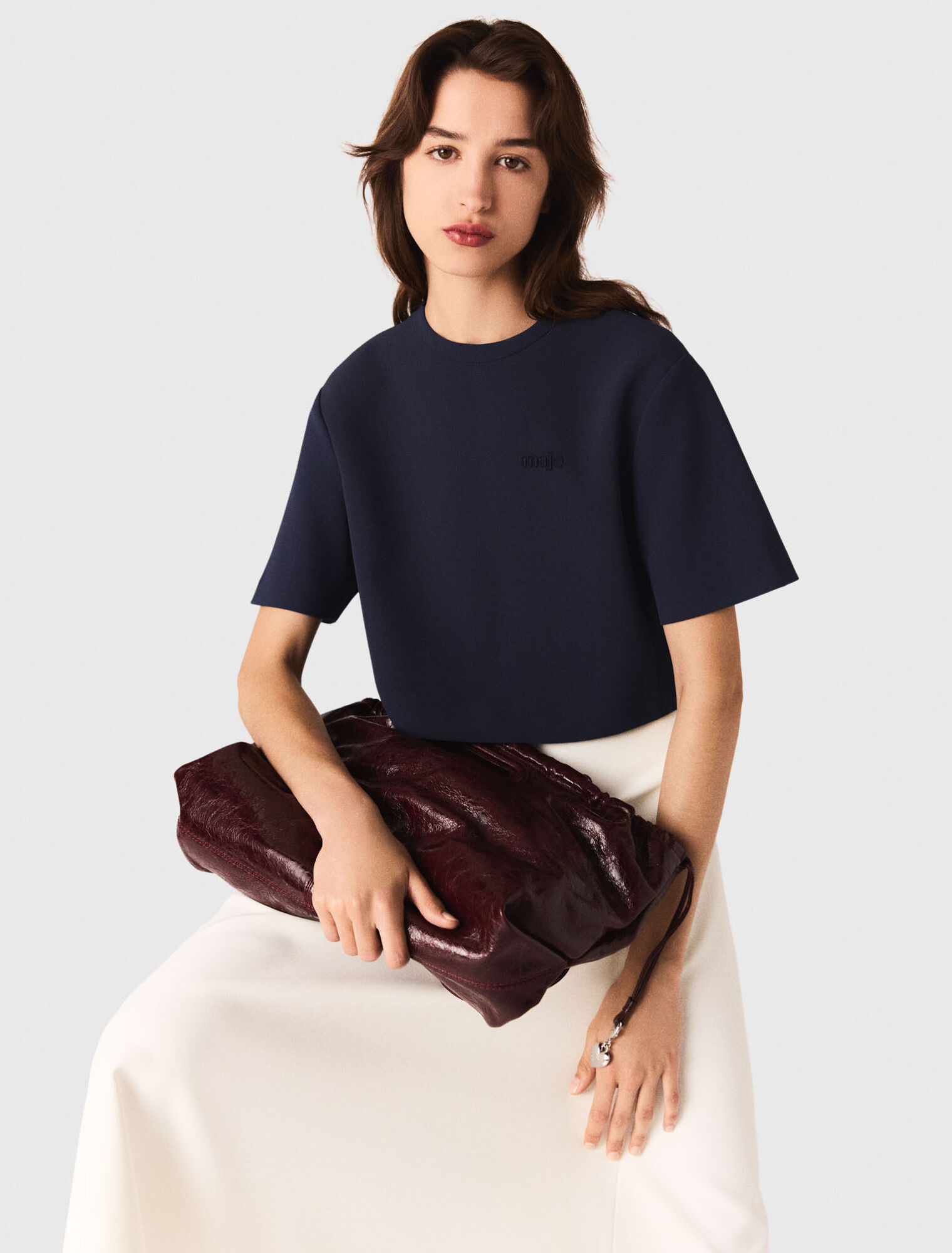 Heavy crepe short top