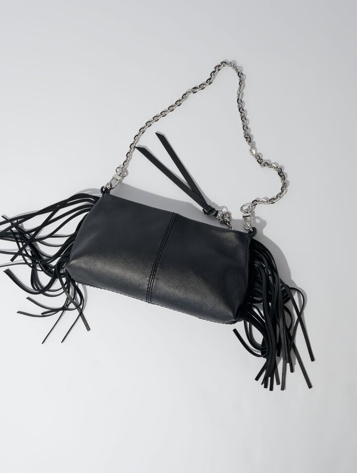 Miss M plain leather clutch bag