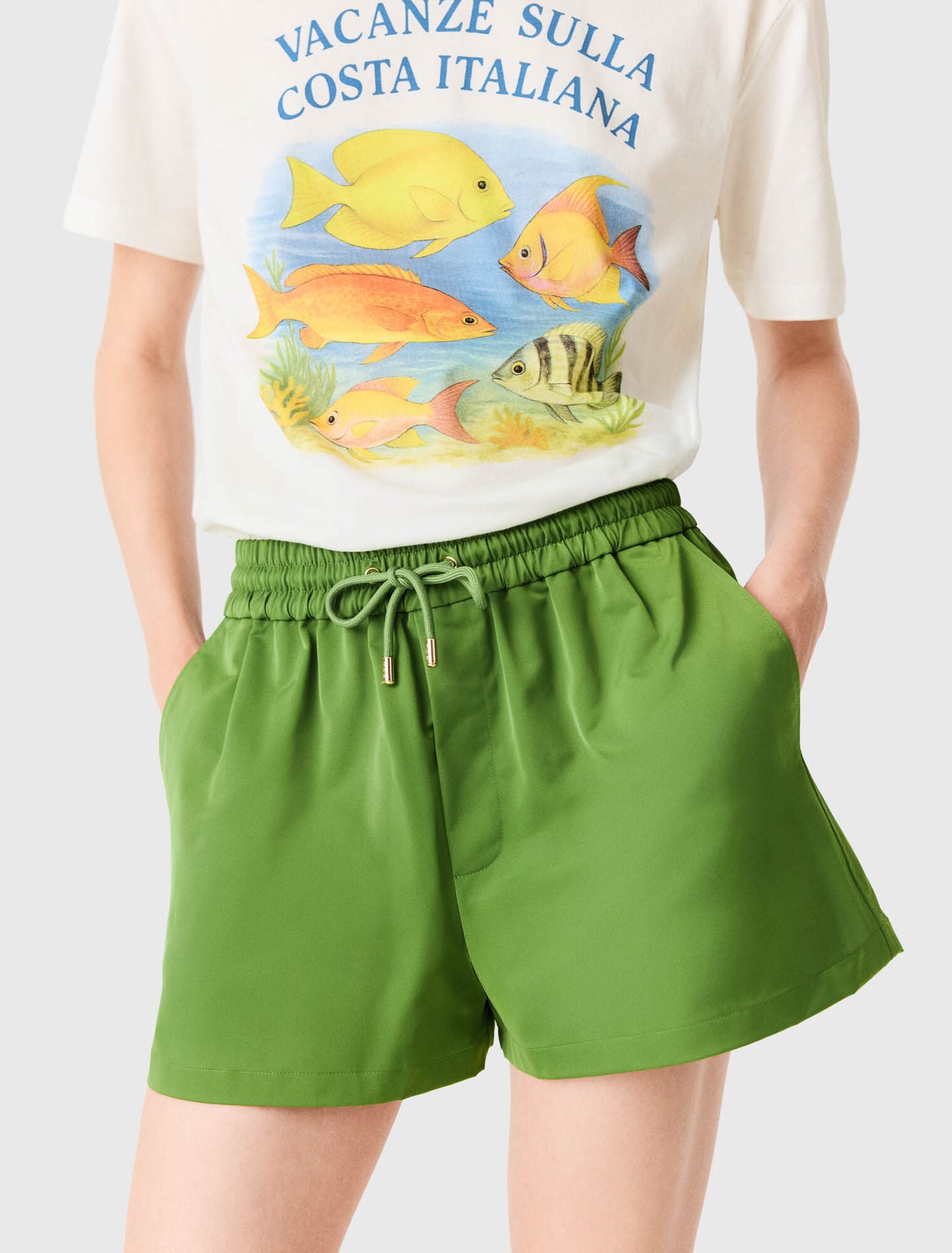Technical fabric shorts