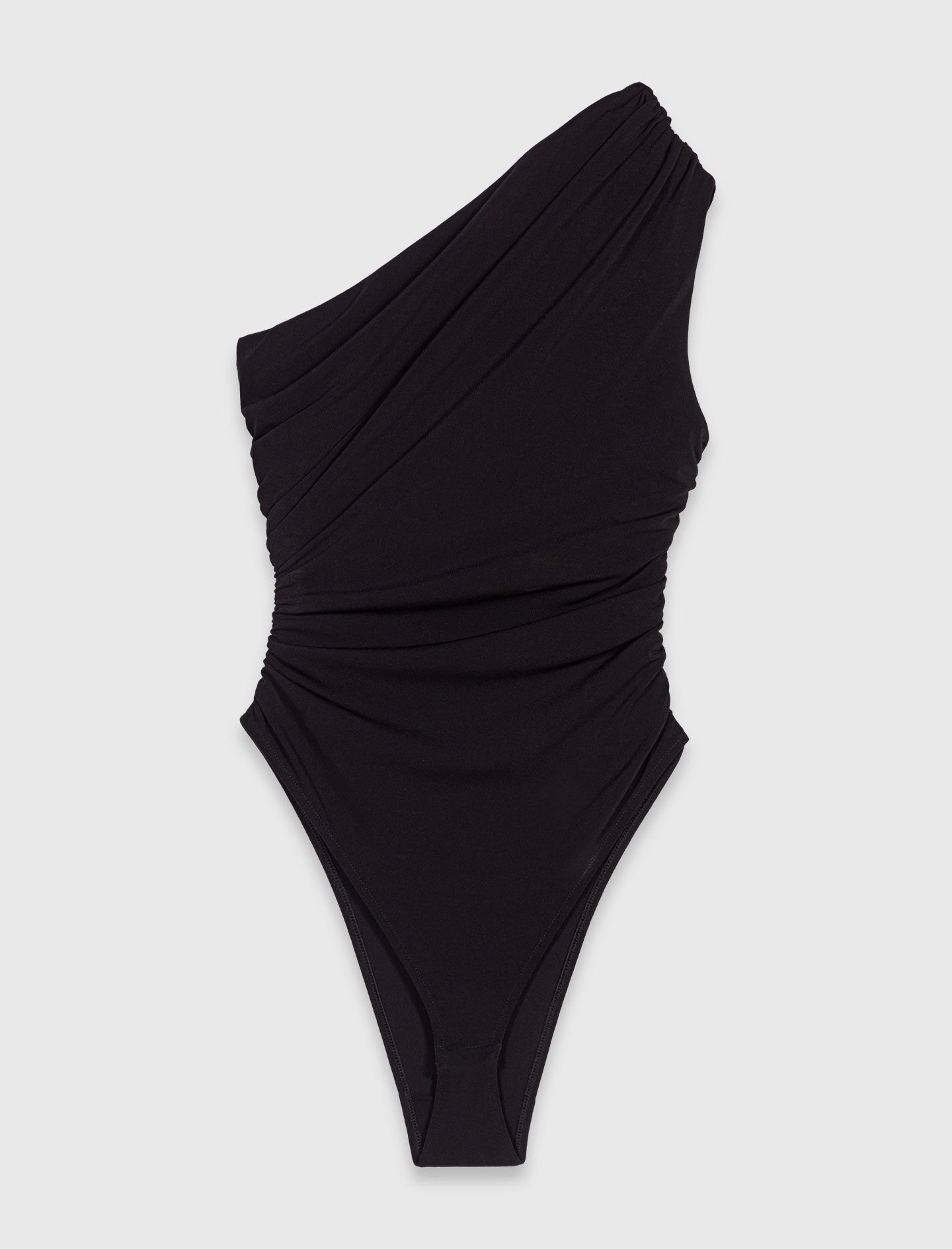maimero　0913 Asymmetric bodysuit Black / Gray For Women | Maje
