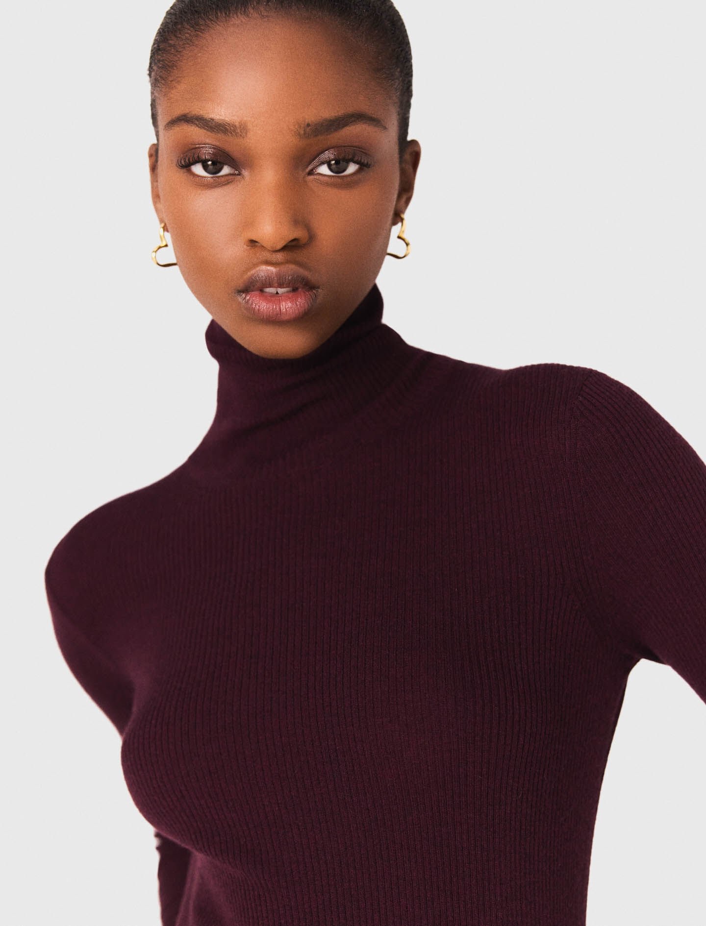 Asymmetric heart earrings Denim - Jeans For Women | Maje