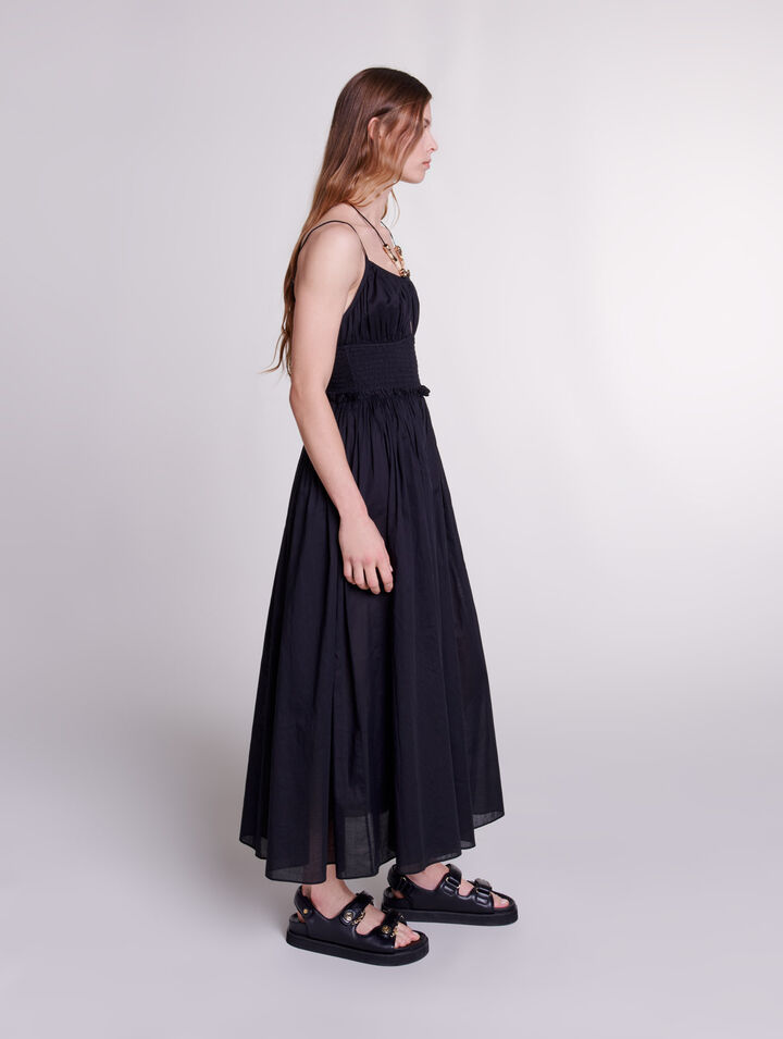 Dress with beaded ties