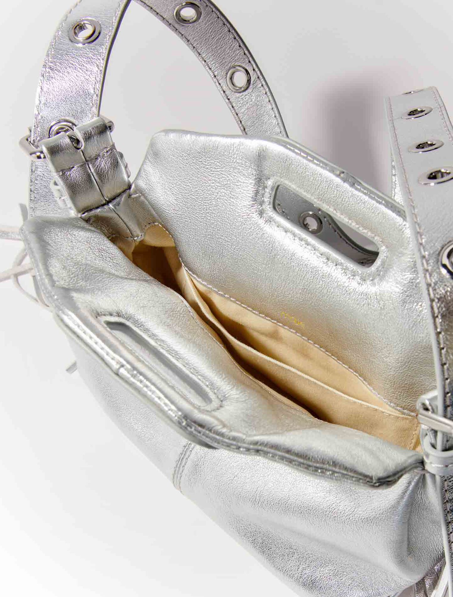 Metallic leather mini Miss M bag