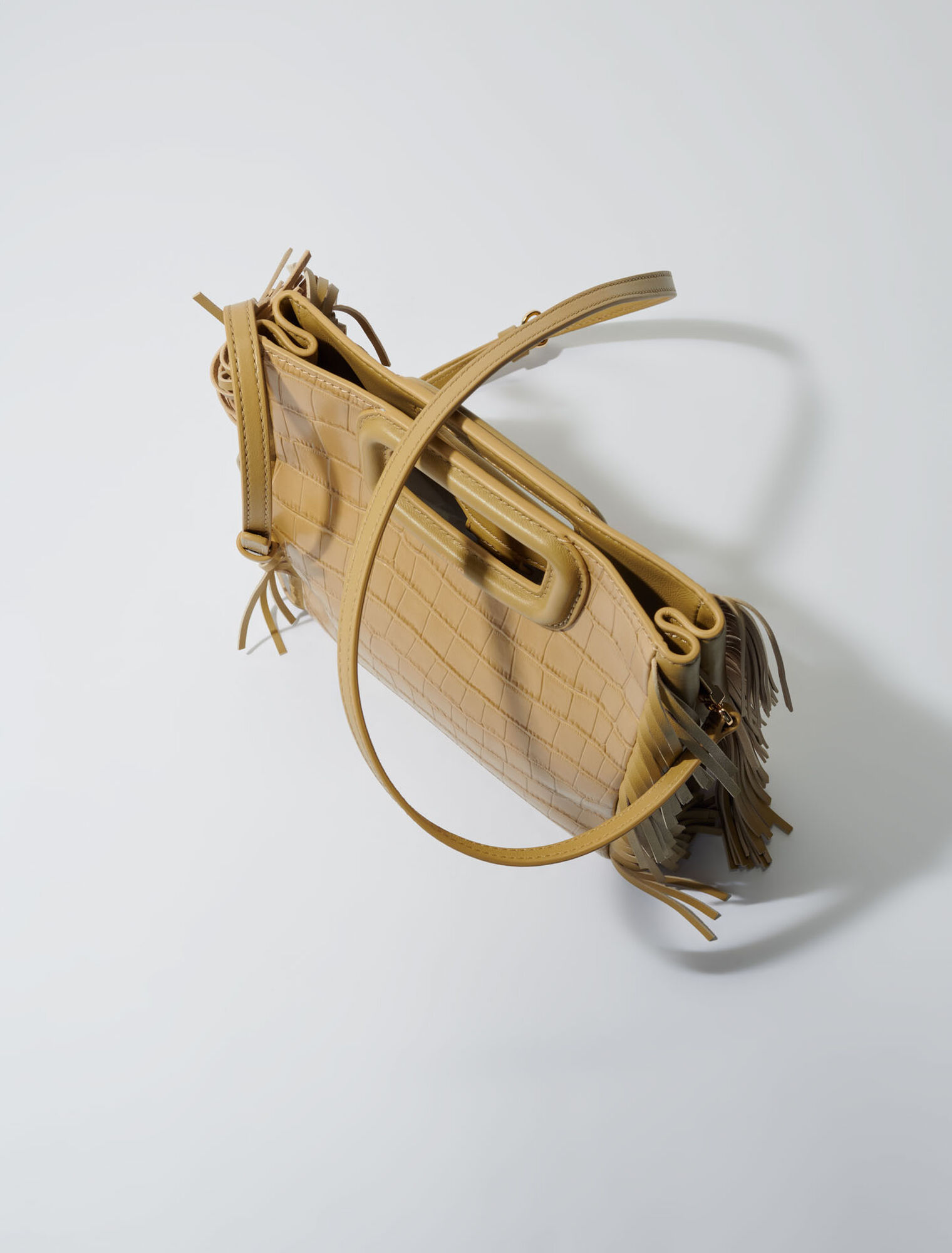 M bag in crocodile-effect leather