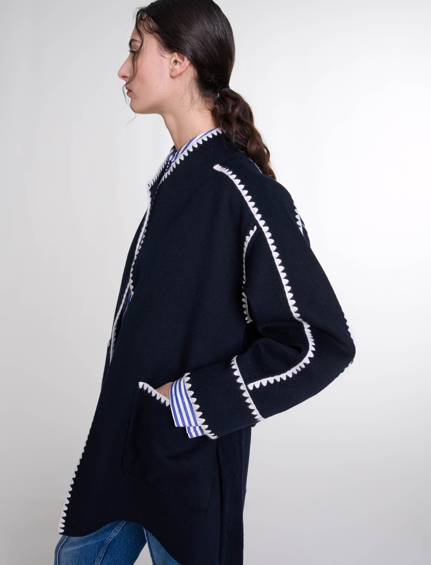 Double-faced coat Bicolor For Women | Maje