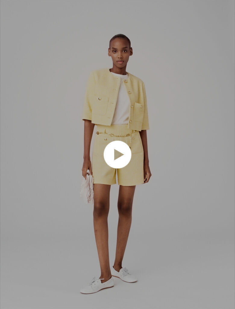Tweed shorts Yellow / Orange For Women | Maje