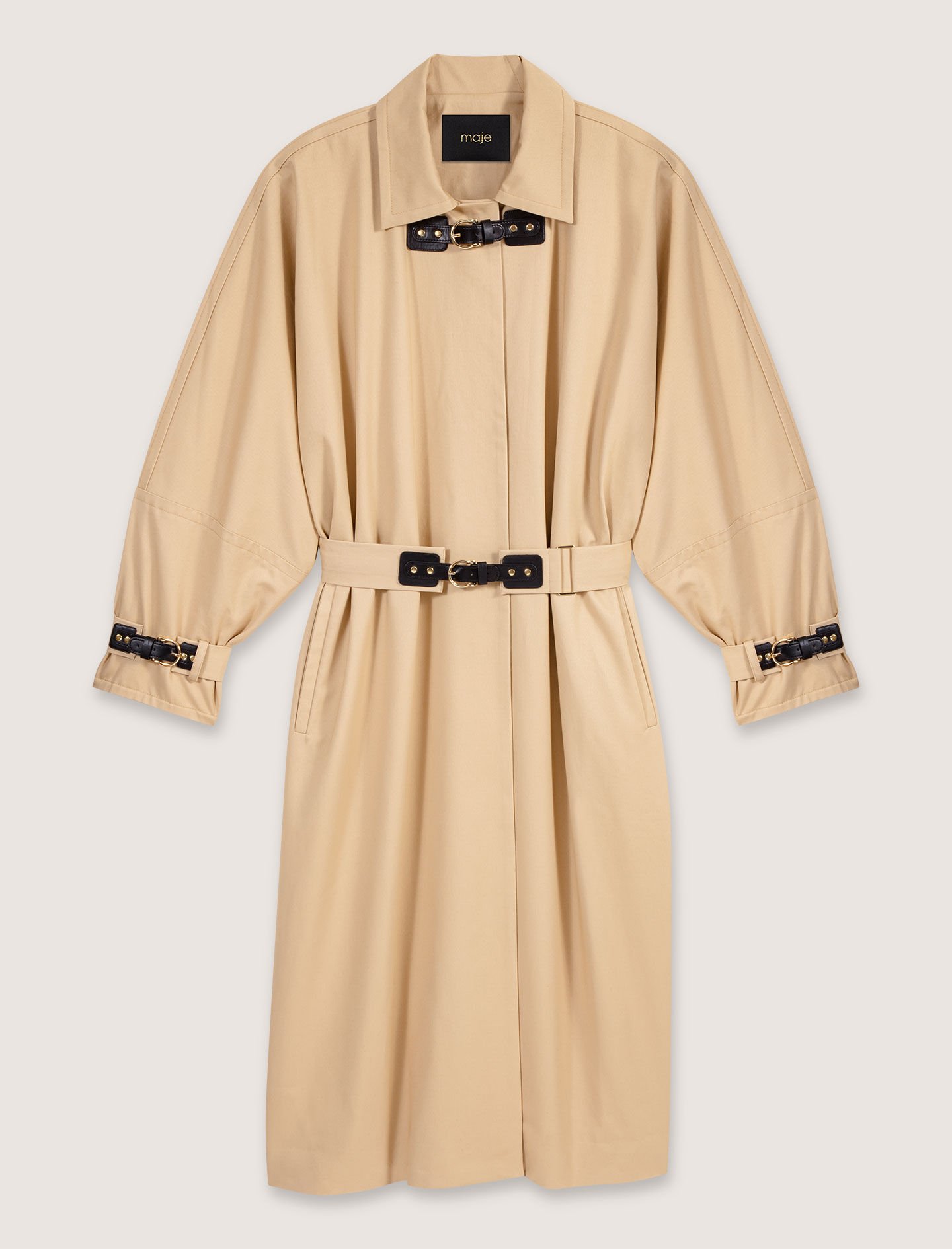 Long trench coat Brown For Women | Maje