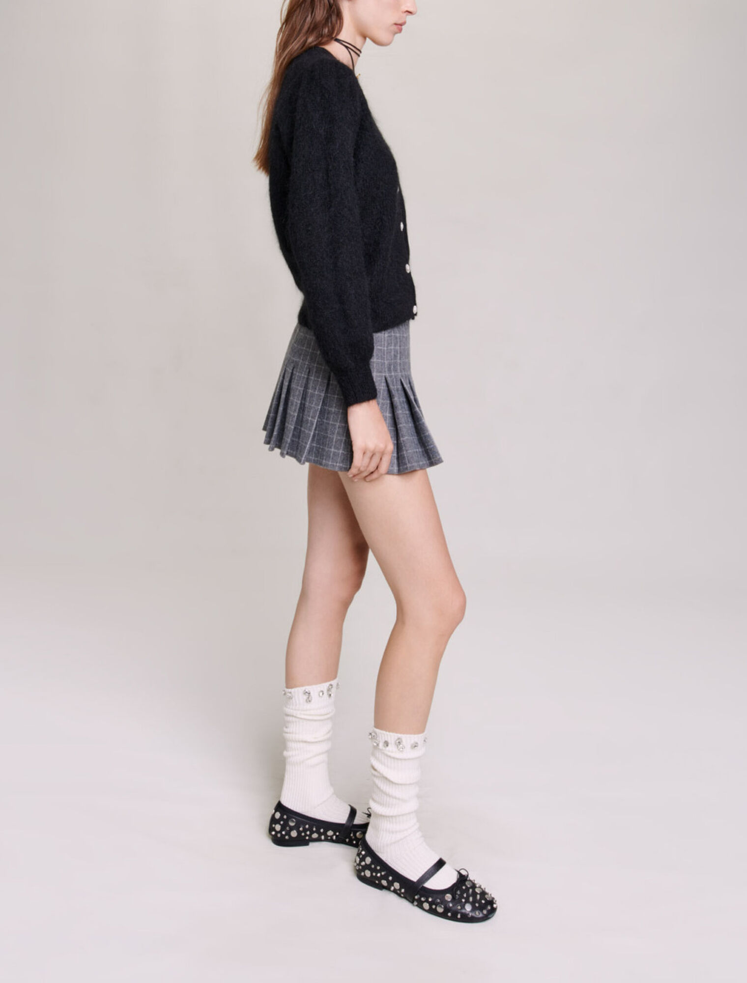 Wool and mohair cardigan