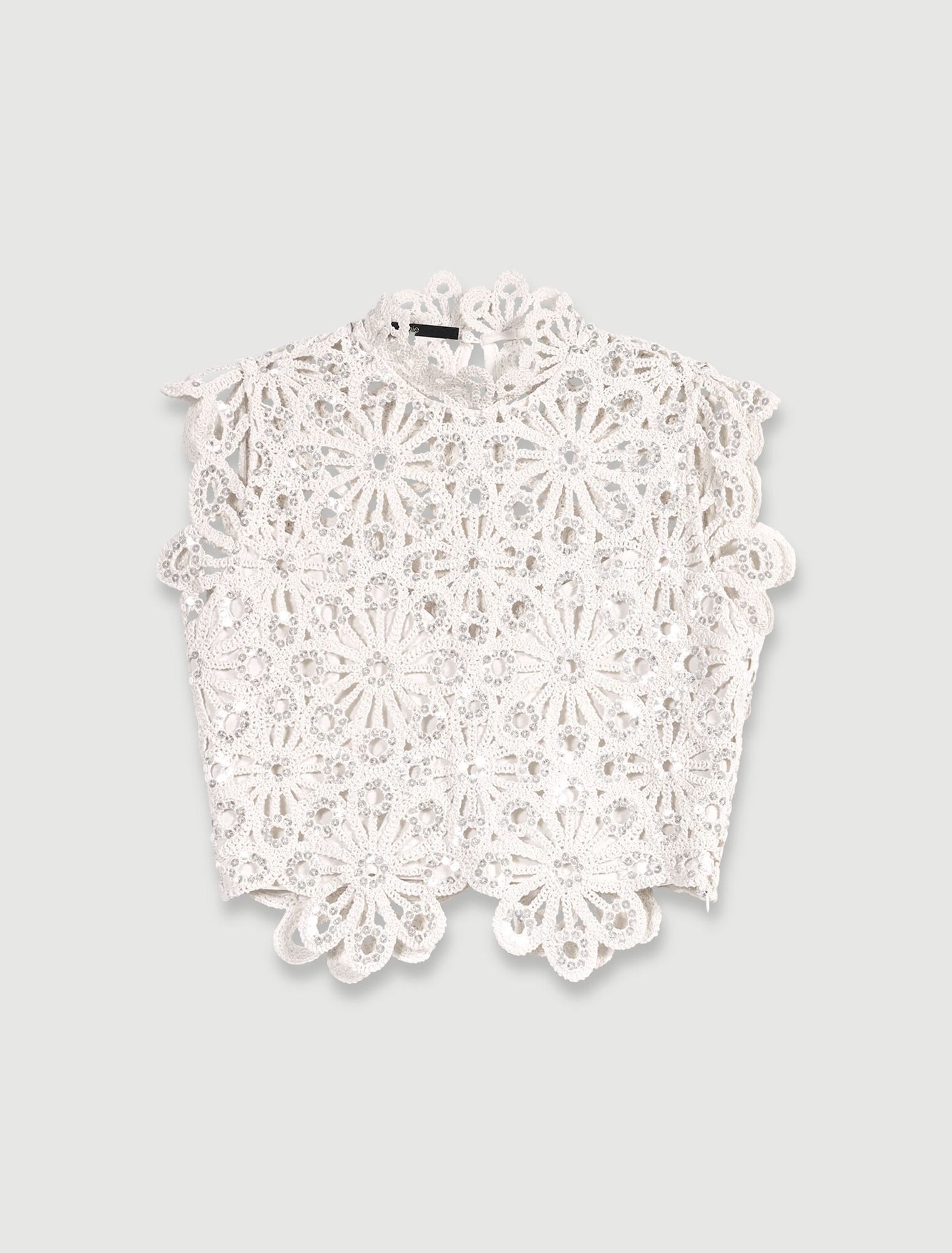 Crochet and sequin top