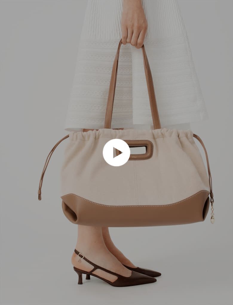 Milpli canvas and leather tote bag Bicolor For Women | Maje