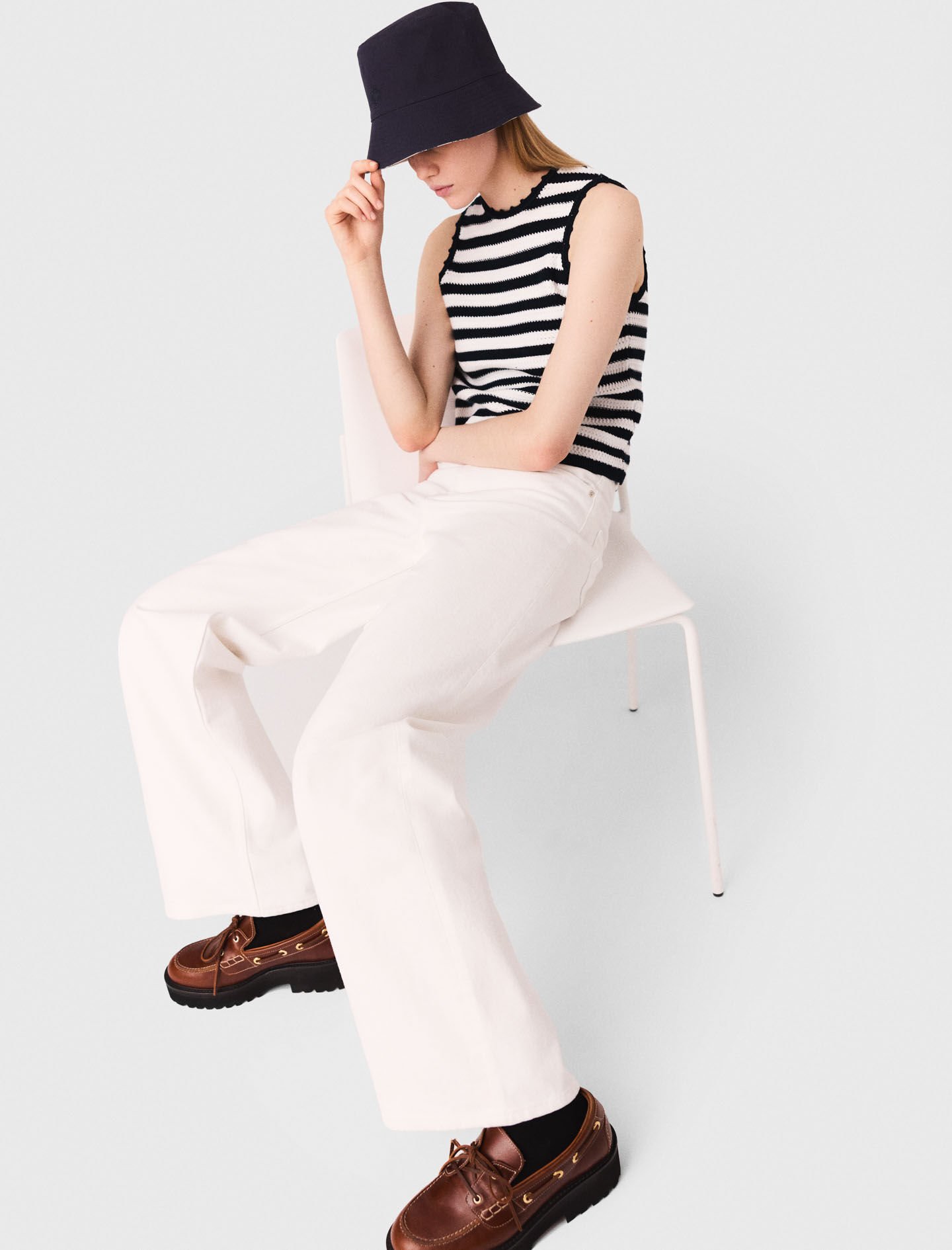 Crochet-knit top Bicolor For Women | Maje