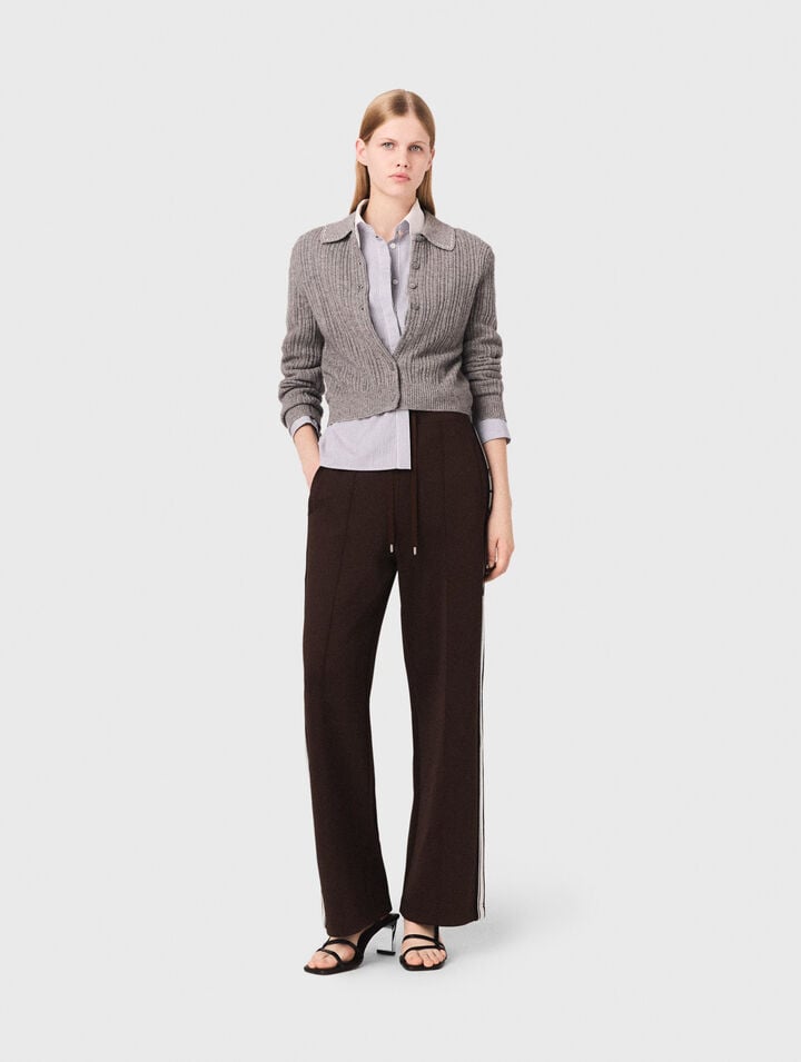 Straight-striped trousers