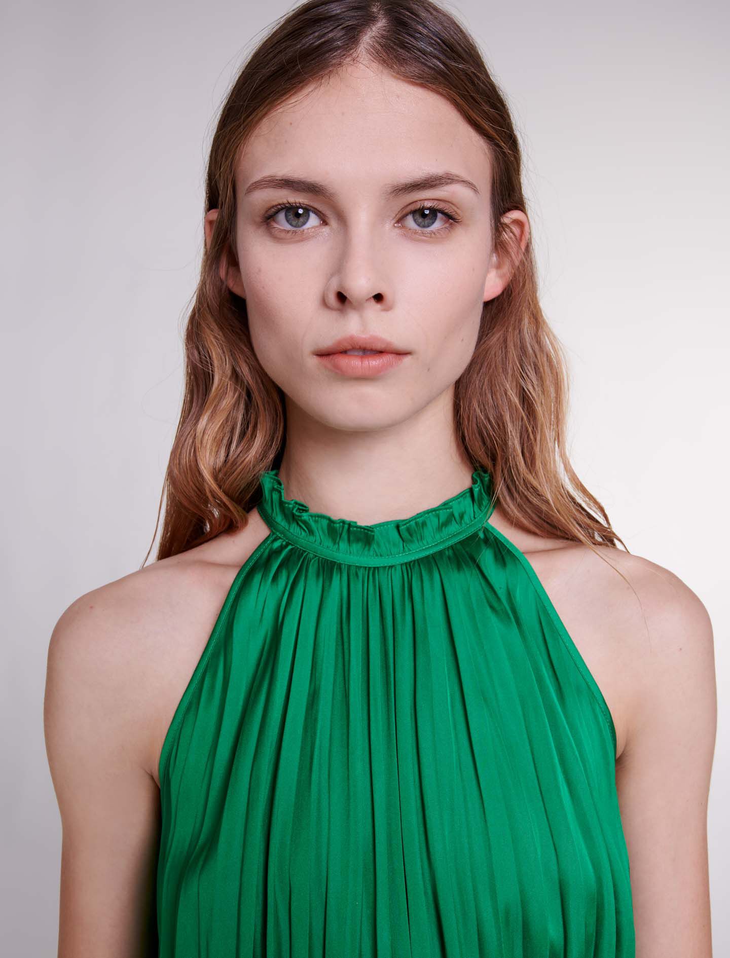 Tシャツ・カットソー RABANNE PLEATED TOP IN LAMINATED SATIN Shirts & Tops | Rabanne