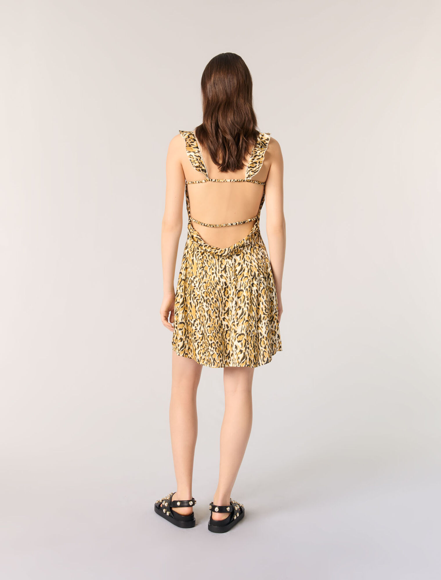 Leopard print mini dress