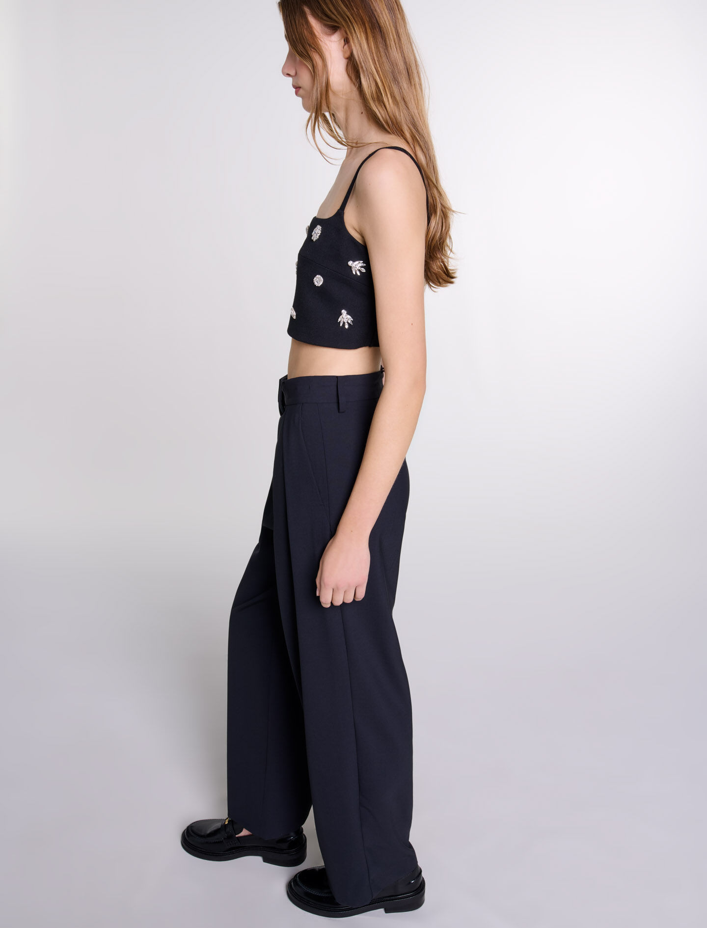 パンツ MaisonSpecial artificialleatherwidepants Wide-leg straight-leg pants