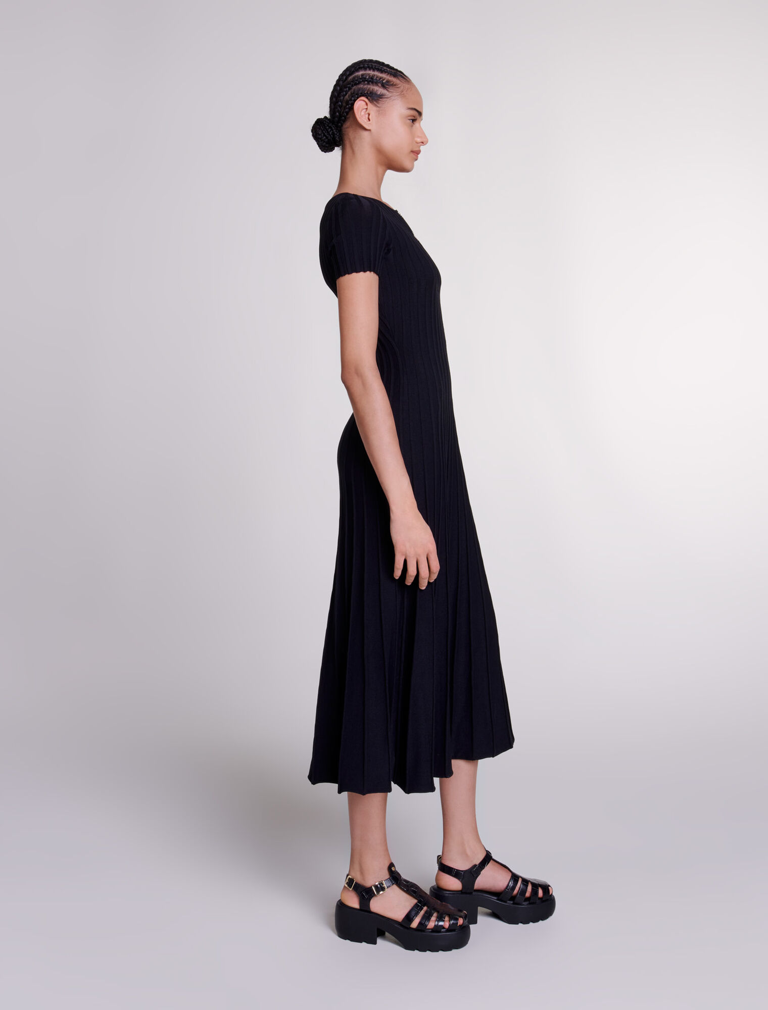 Rib knit maxi dress