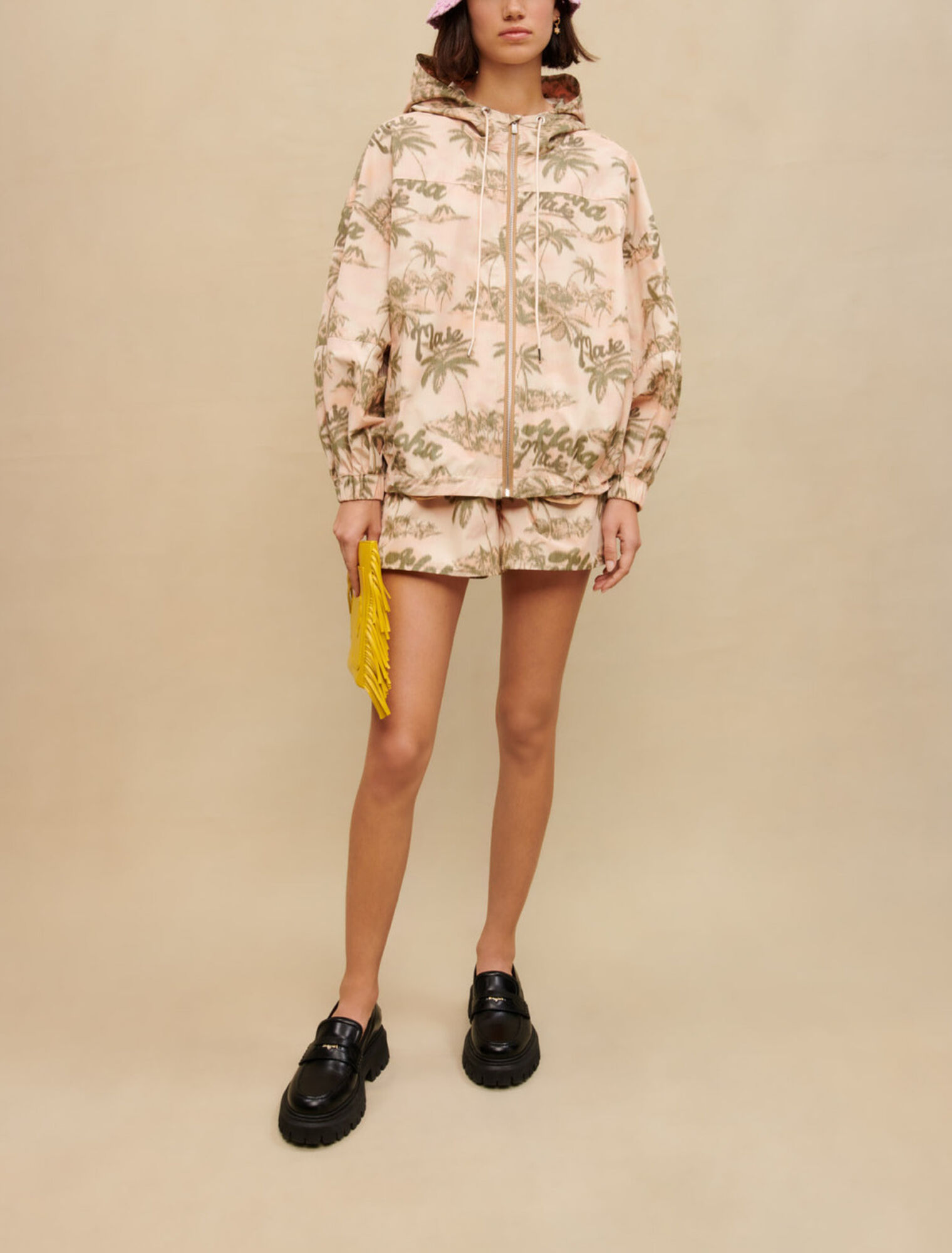 Palm-tree print jacket