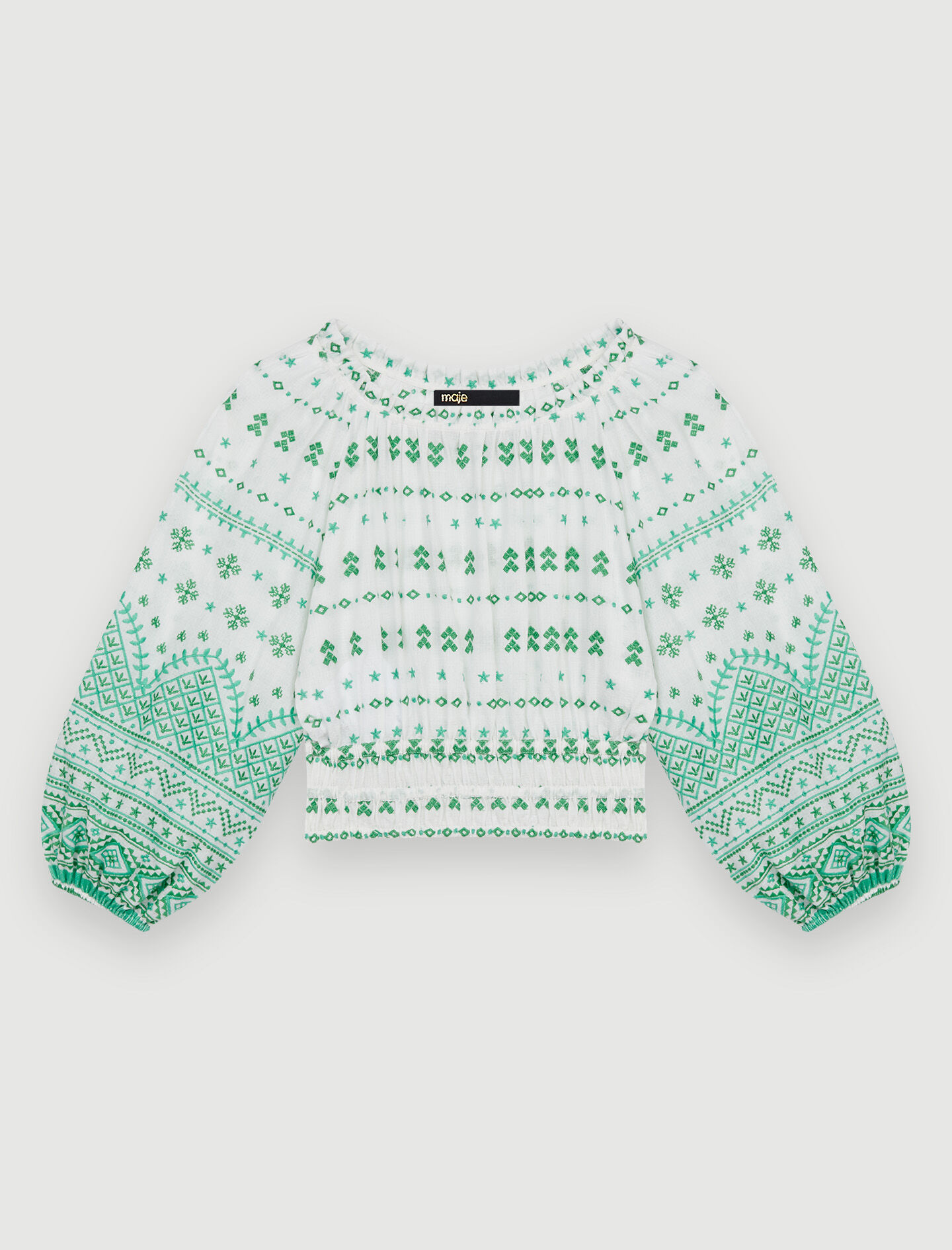 Fully embroidered cotton top Fully embroidered cotton top