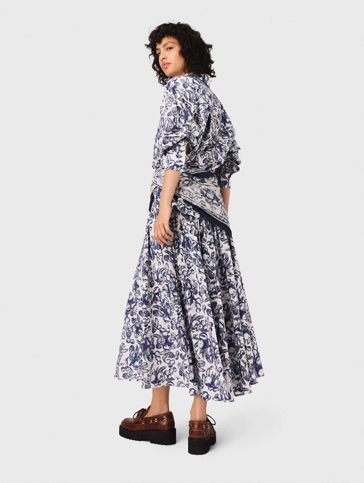 Long patterned shirt