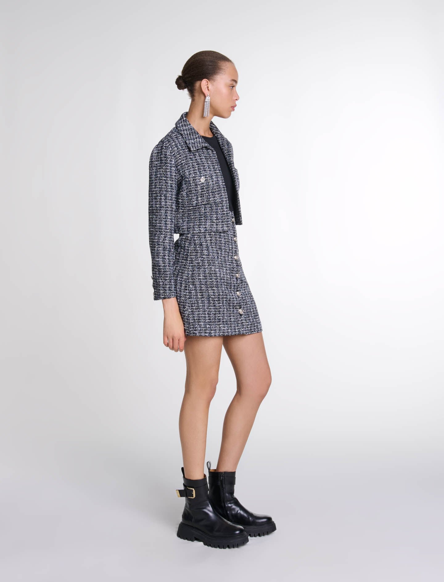 2-in-1 tweed dress Bicolor For Women | Maje