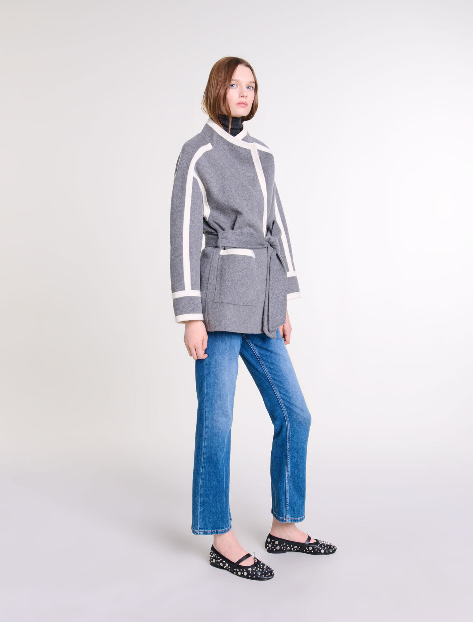 Short two-tone coat