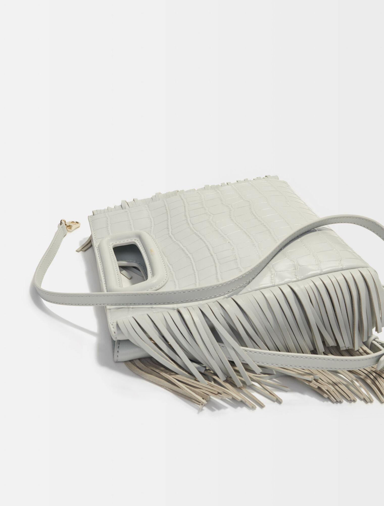 M bag in crocodile-effect leather