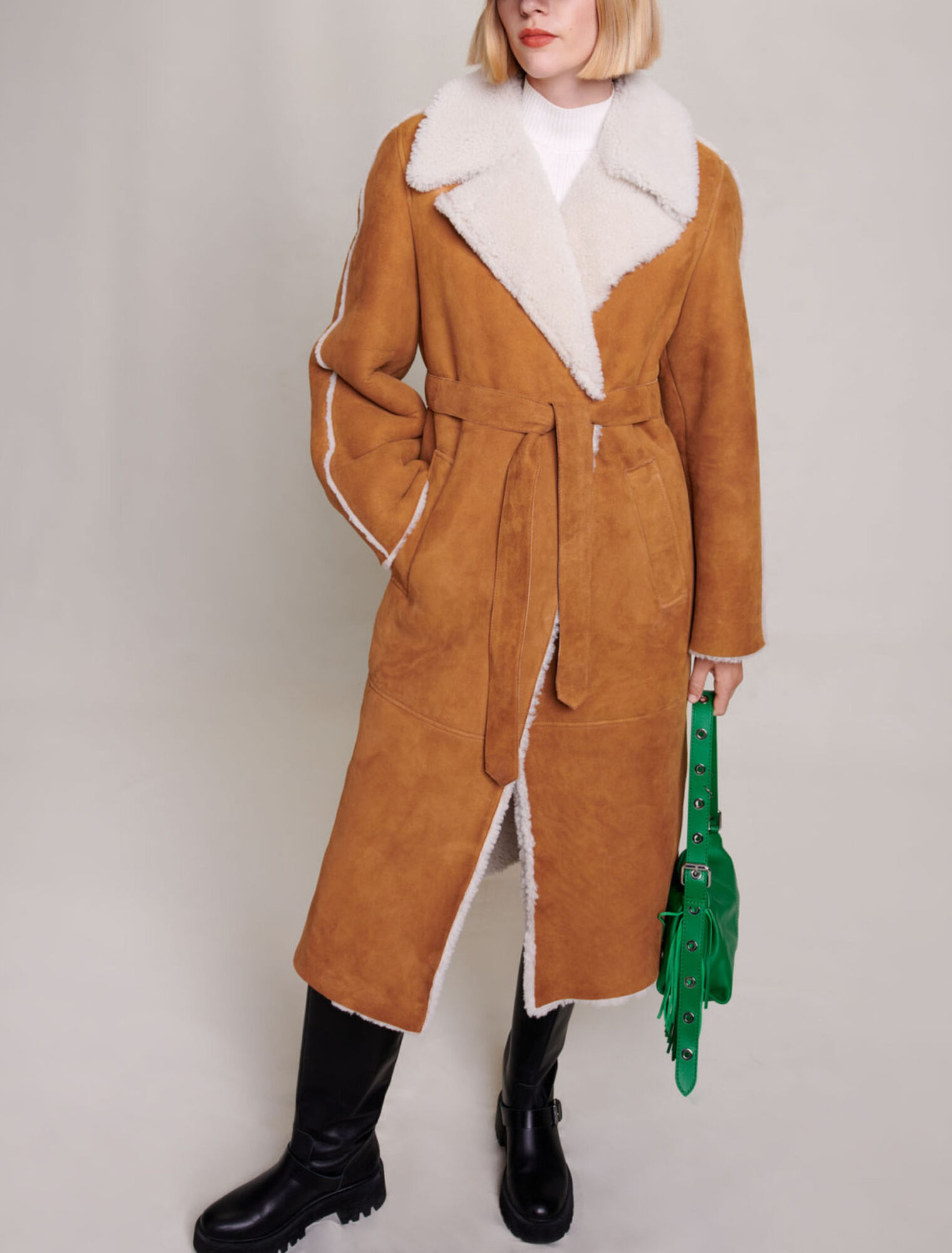 Long fleece coat