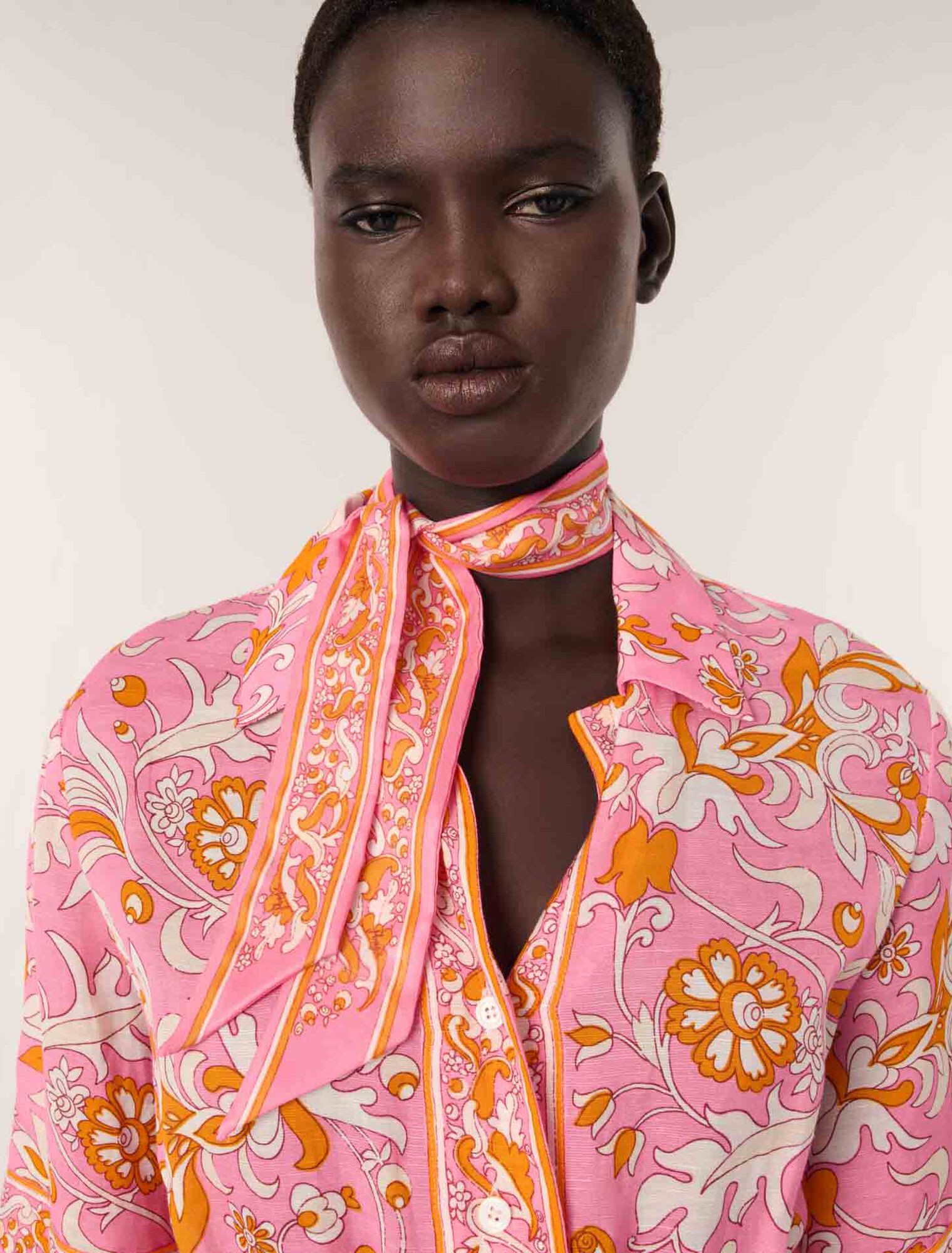Mini flowing patterned dress
