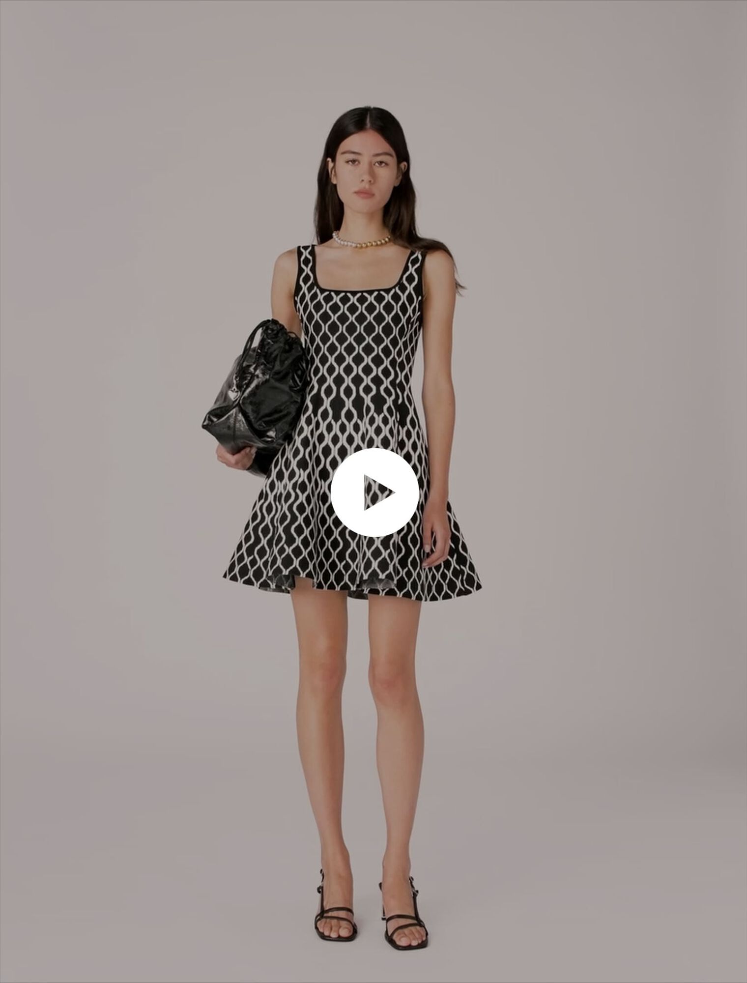 Mini patterned knit dress