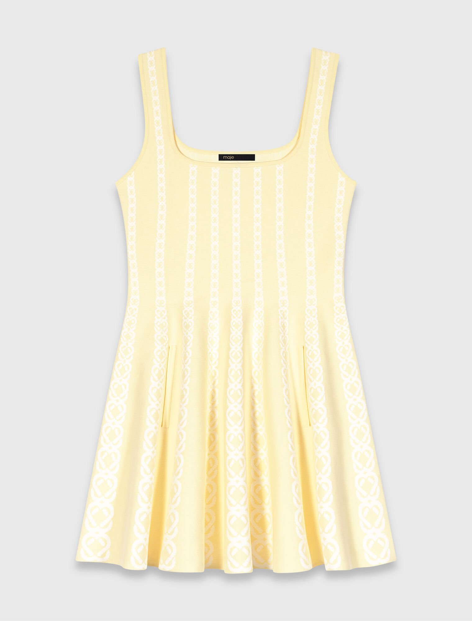 Jacquard knit short dress