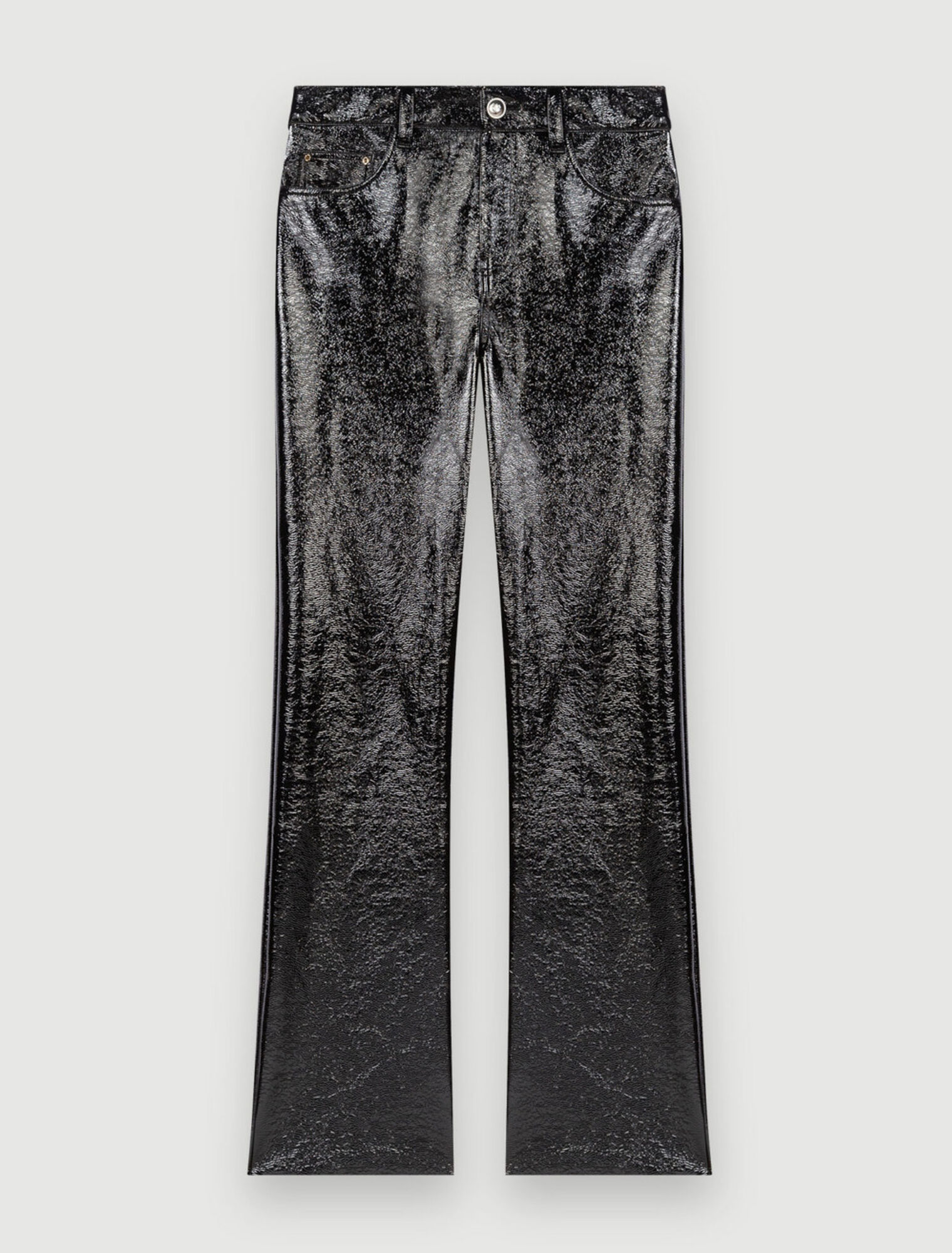 Flared vinyl pants